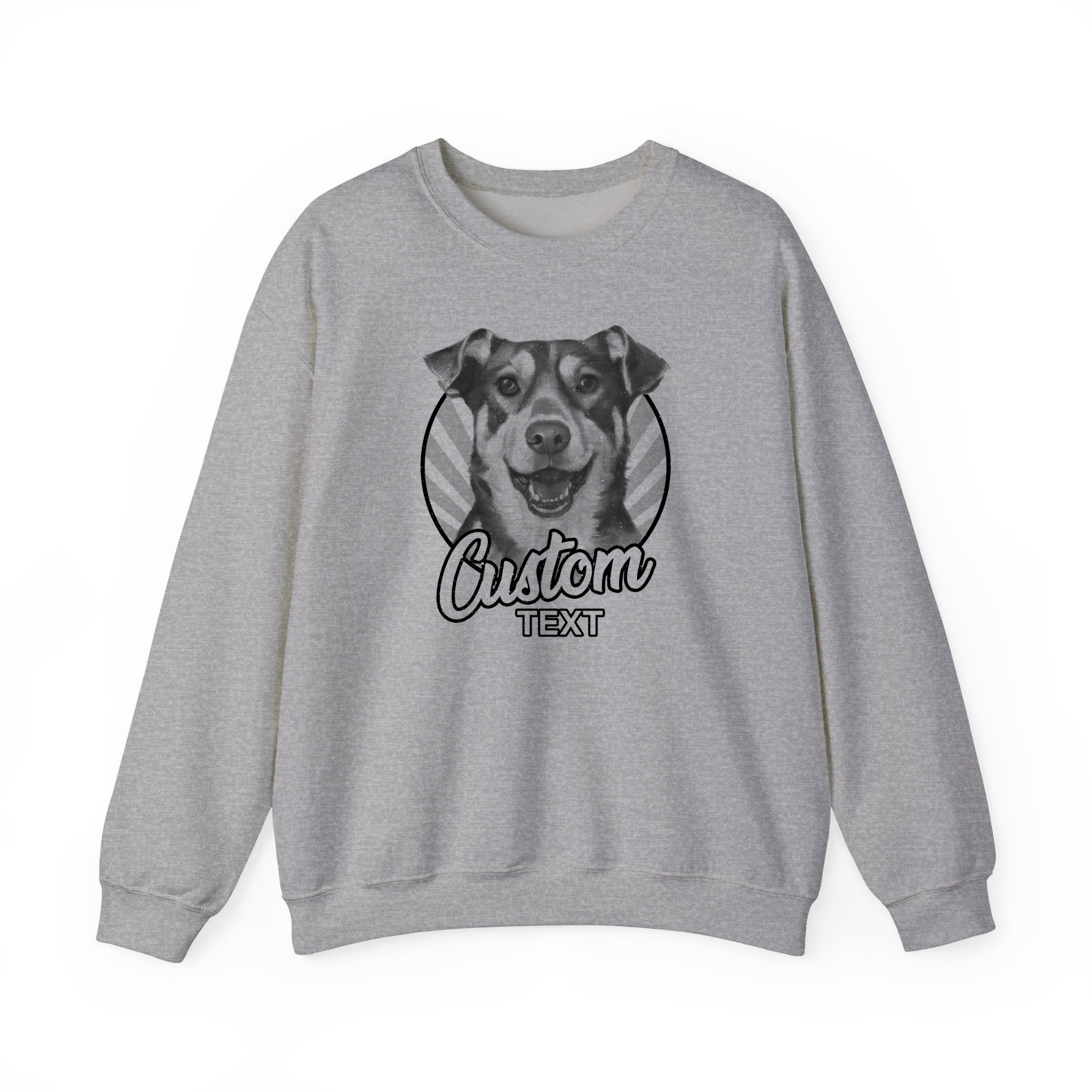Custom Your Pet's Photo No Color Sketch Sweatshirt