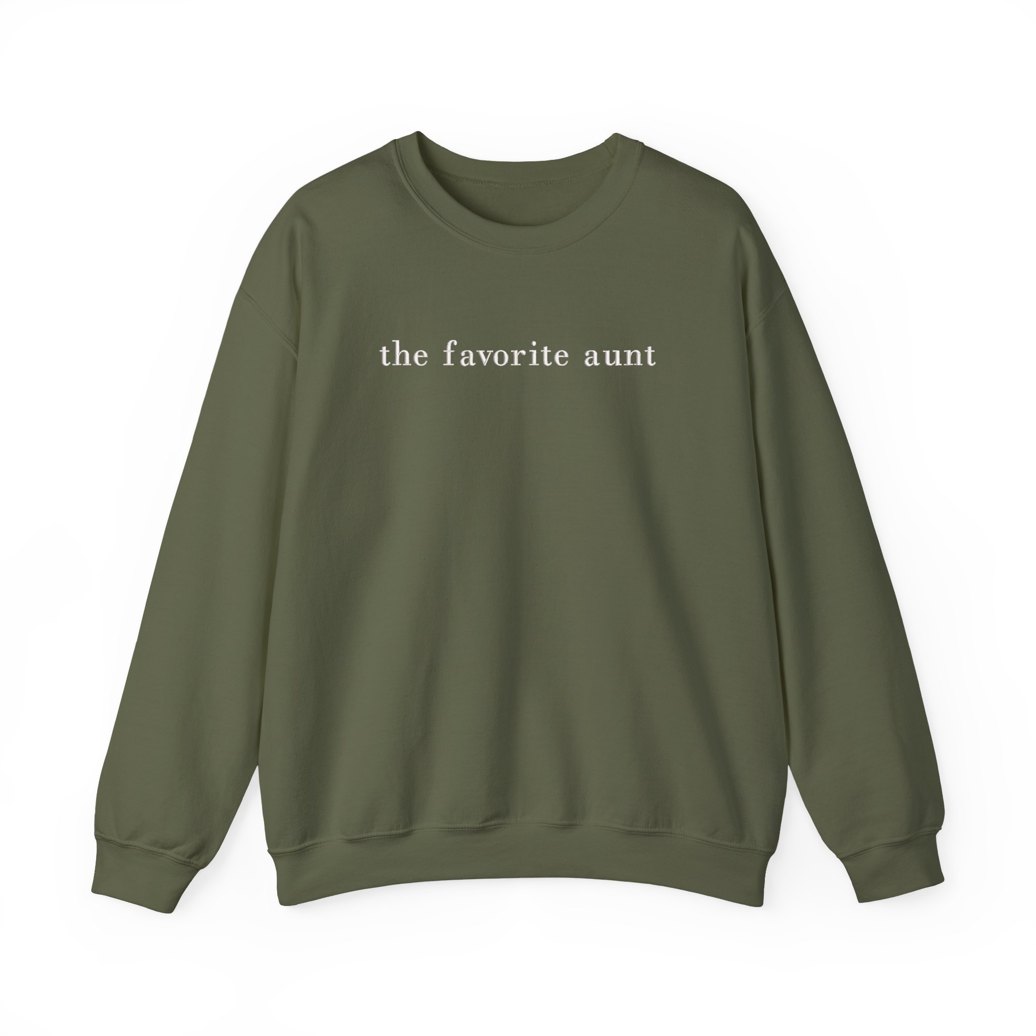 The Favorite Aunt Embroidered Sweatshirt, Cool Aunt Crewneck