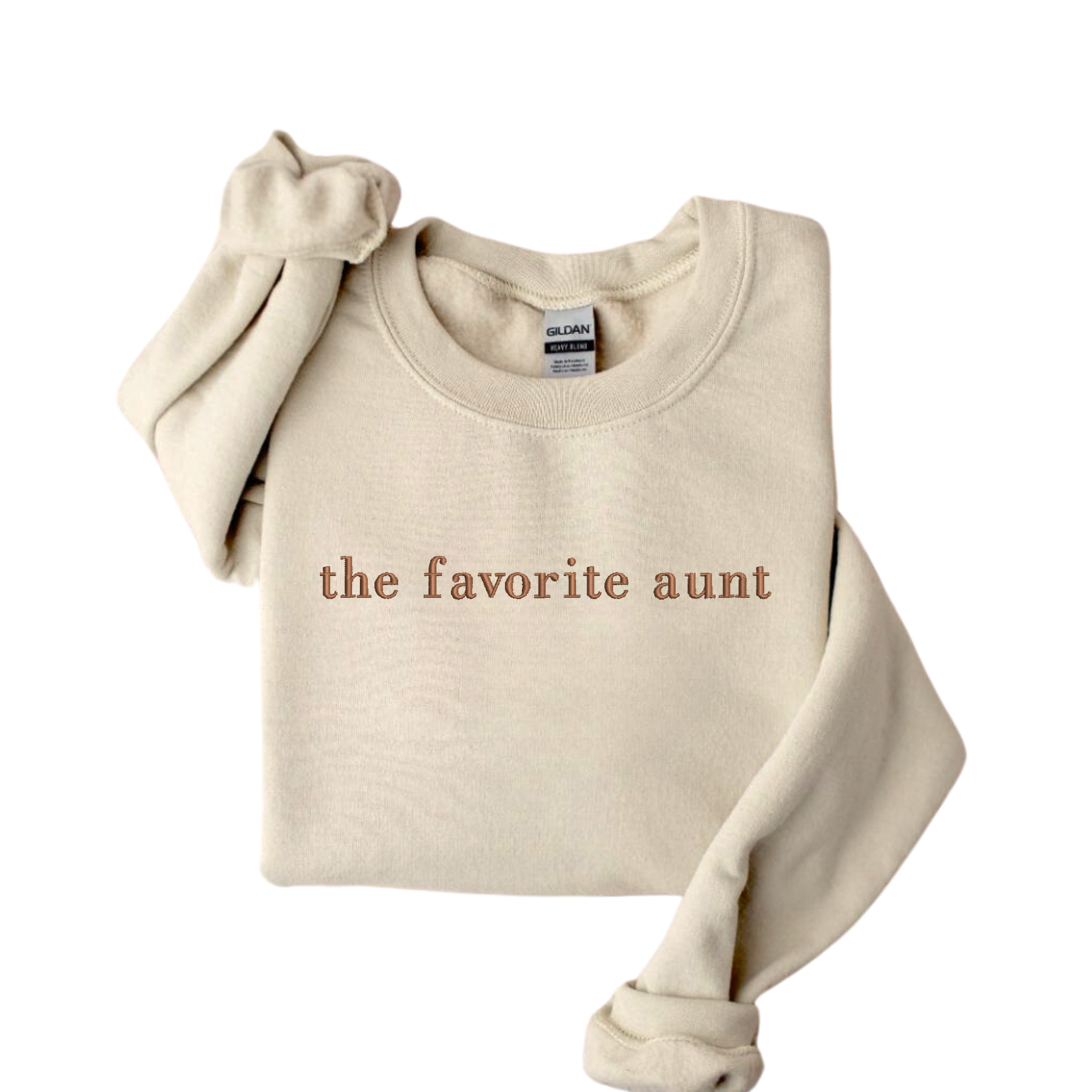The Favorite Aunt Embroidered Sweatshirt, Cool Aunt Crewneck