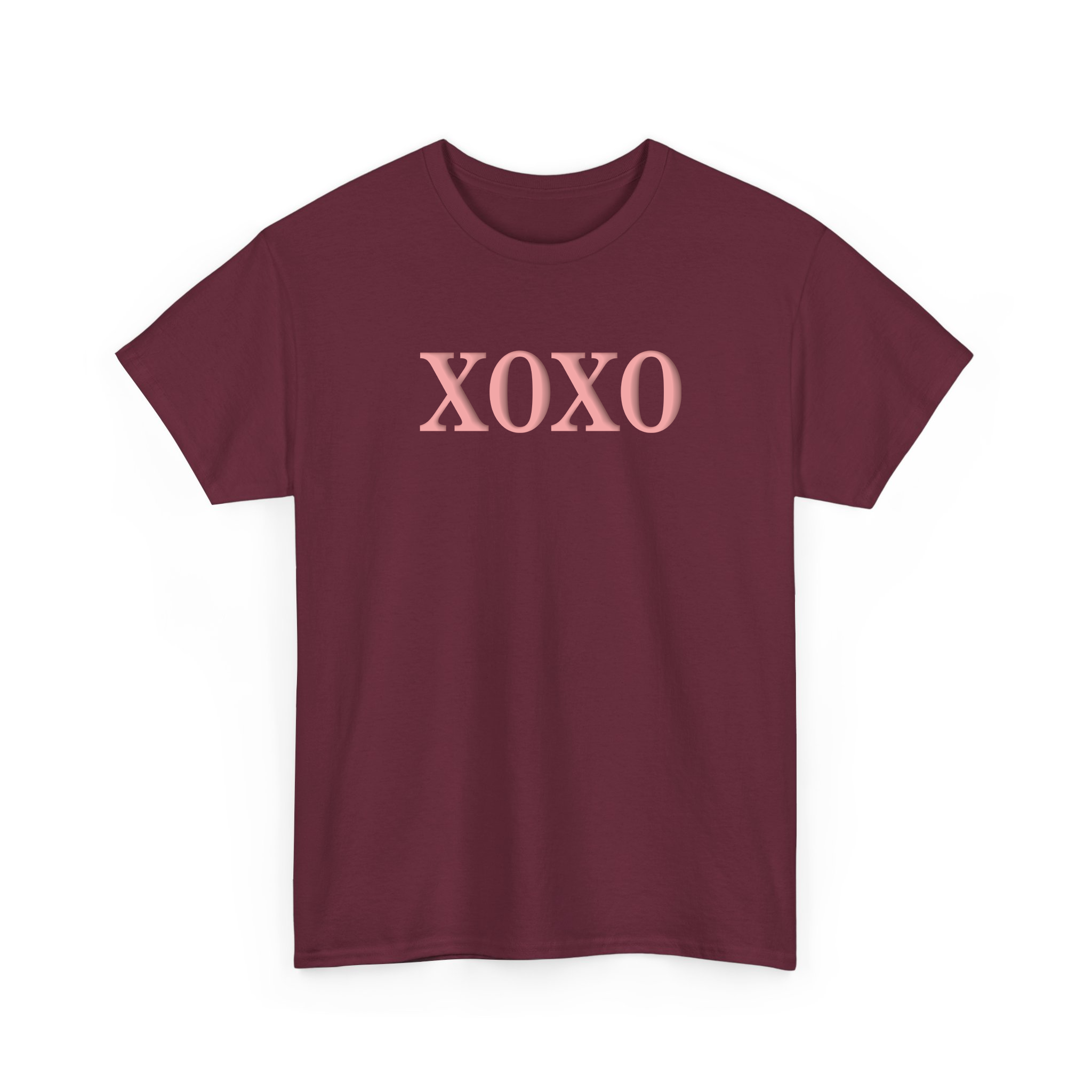 Valentine XOXO Pink Puff Printing T-shirt