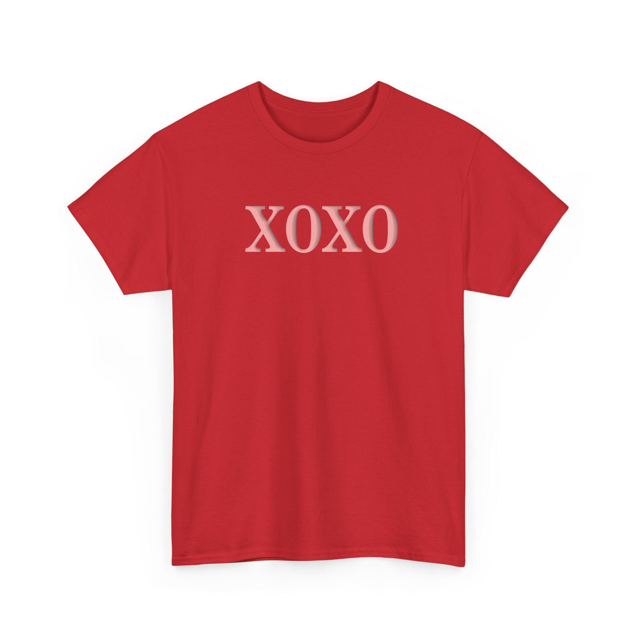 Valentine XOXO Pink Puff Printing T-shirt