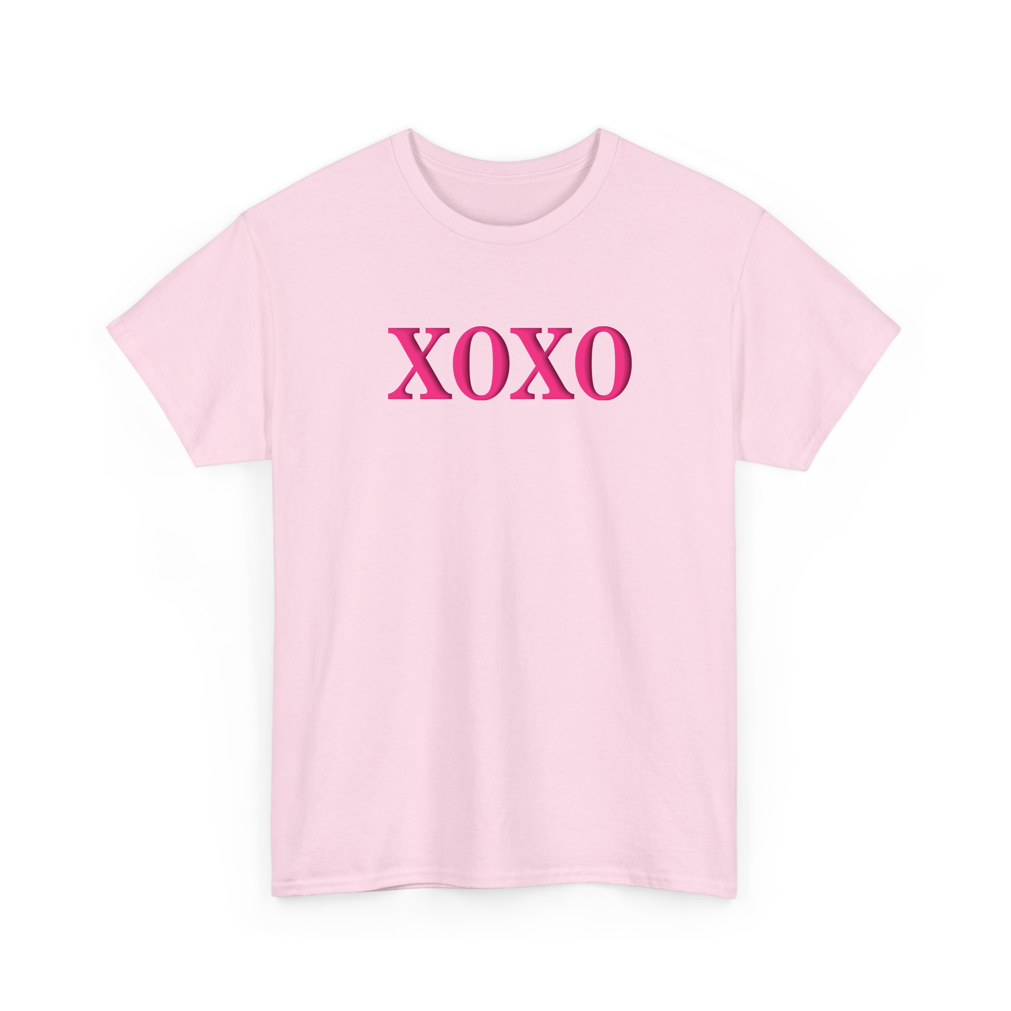 Valentine XOXO Pink Puff Printing T-shirt