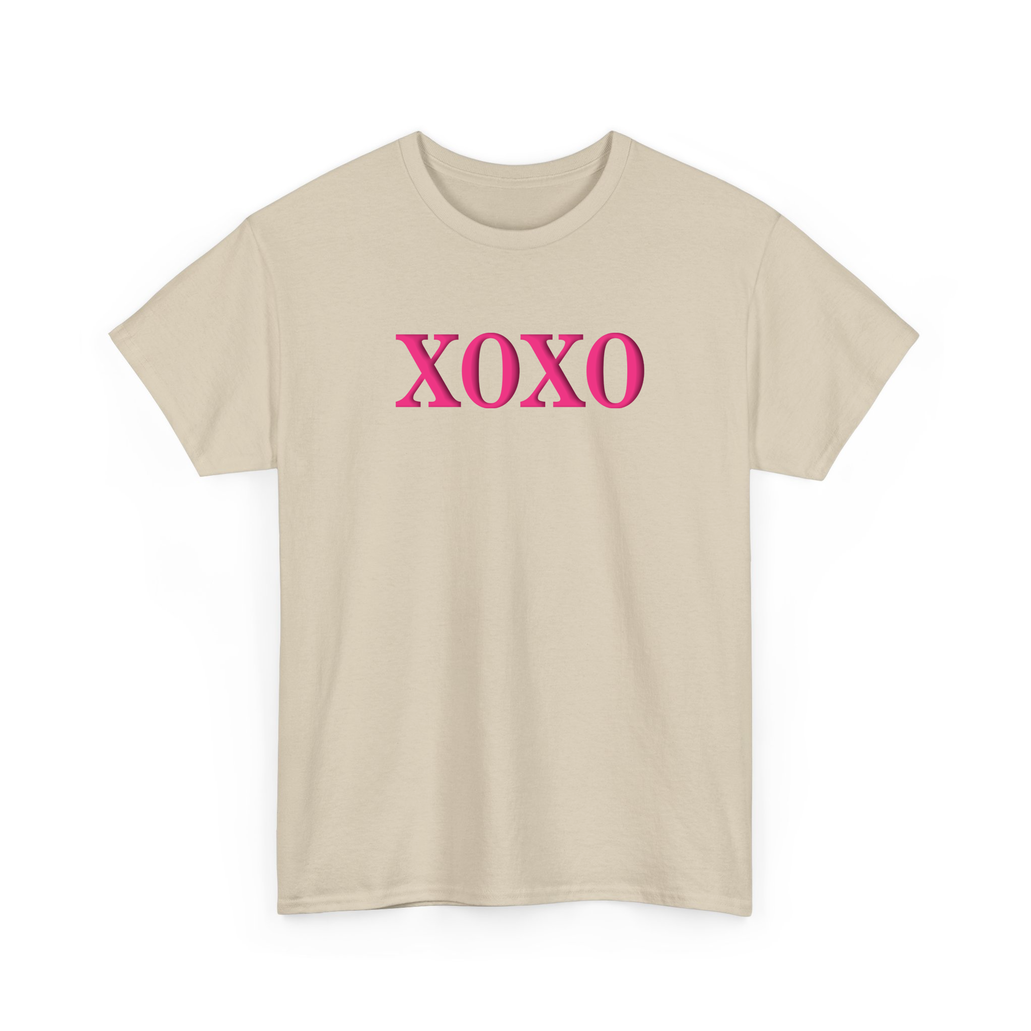 Valentine XOXO Pink Puff Printing T-shirt