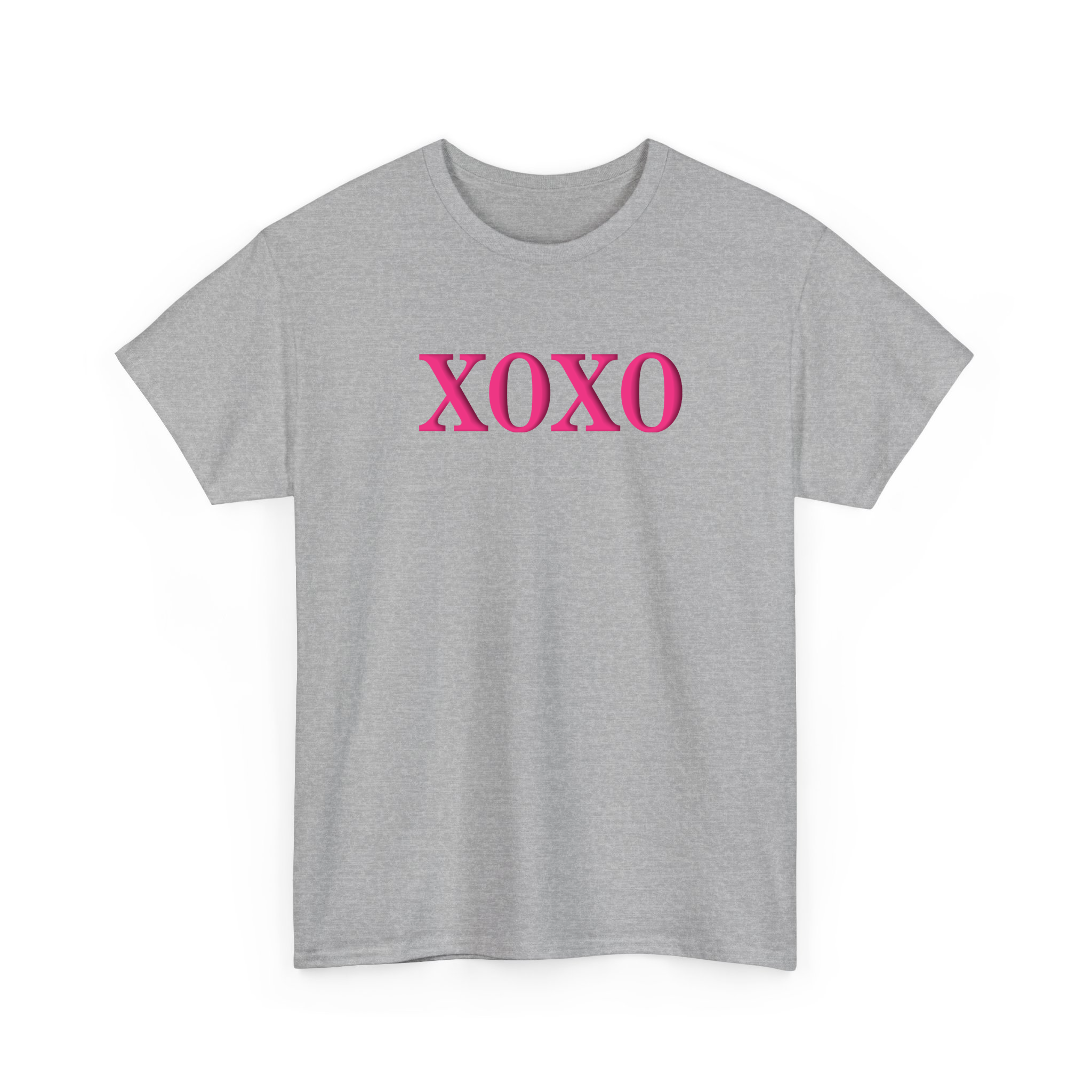 Valentine XOXO Pink Puff Printing T-shirt