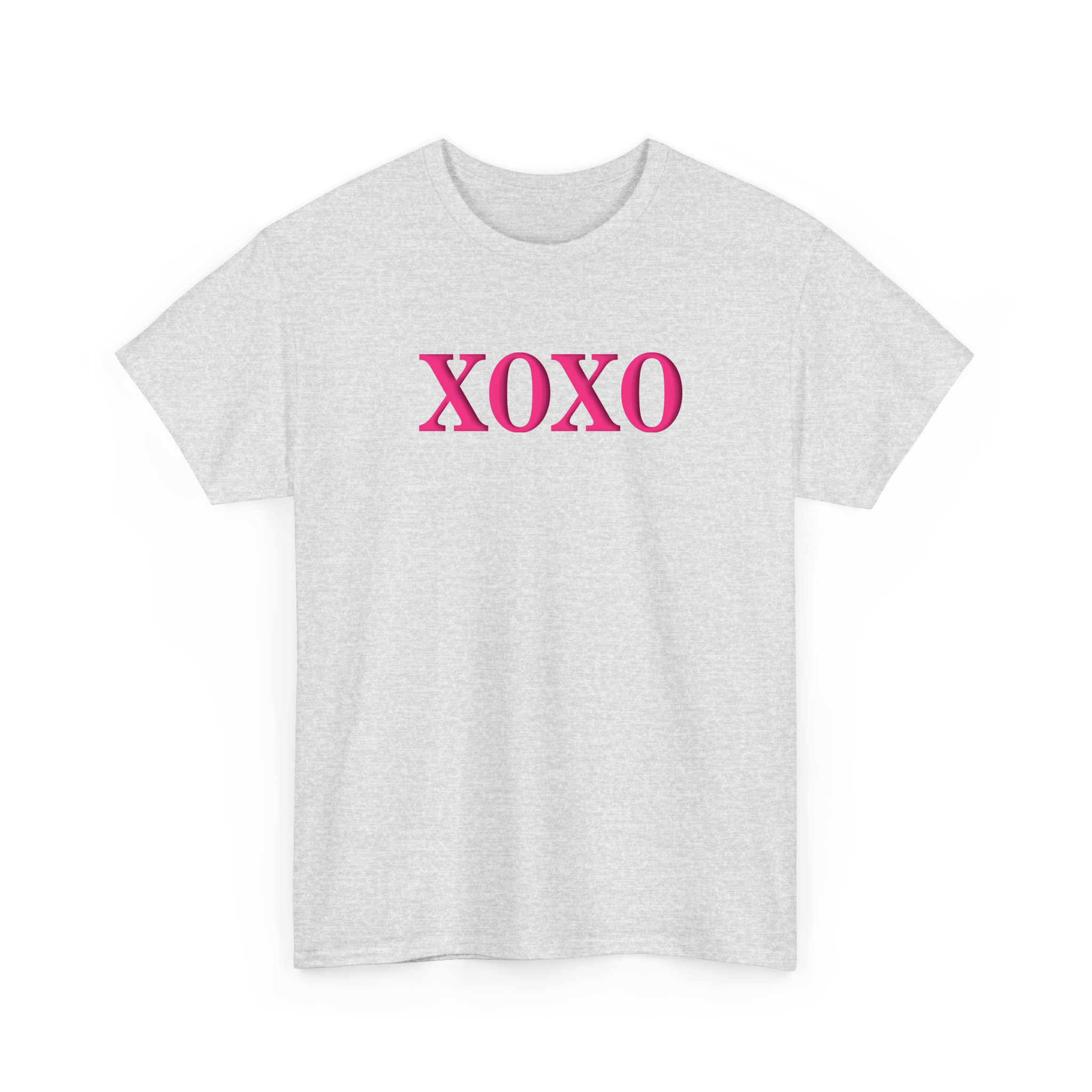 Valentine XOXO Pink Puff Printing T-shirt