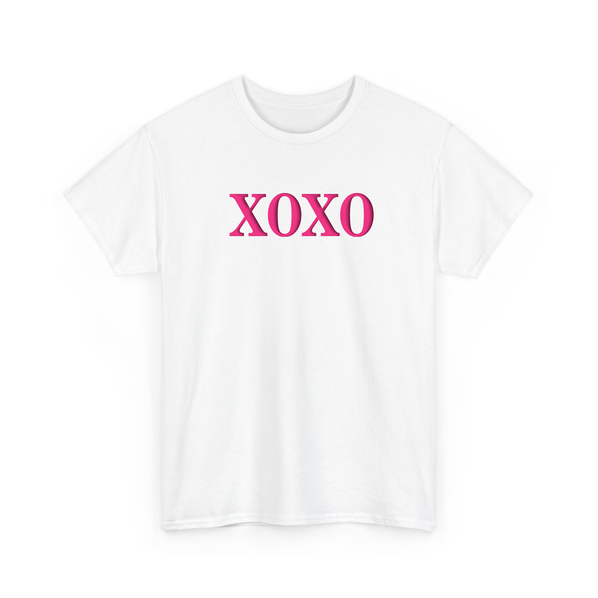 Valentine XOXO Pink Puff Printing T-shirt