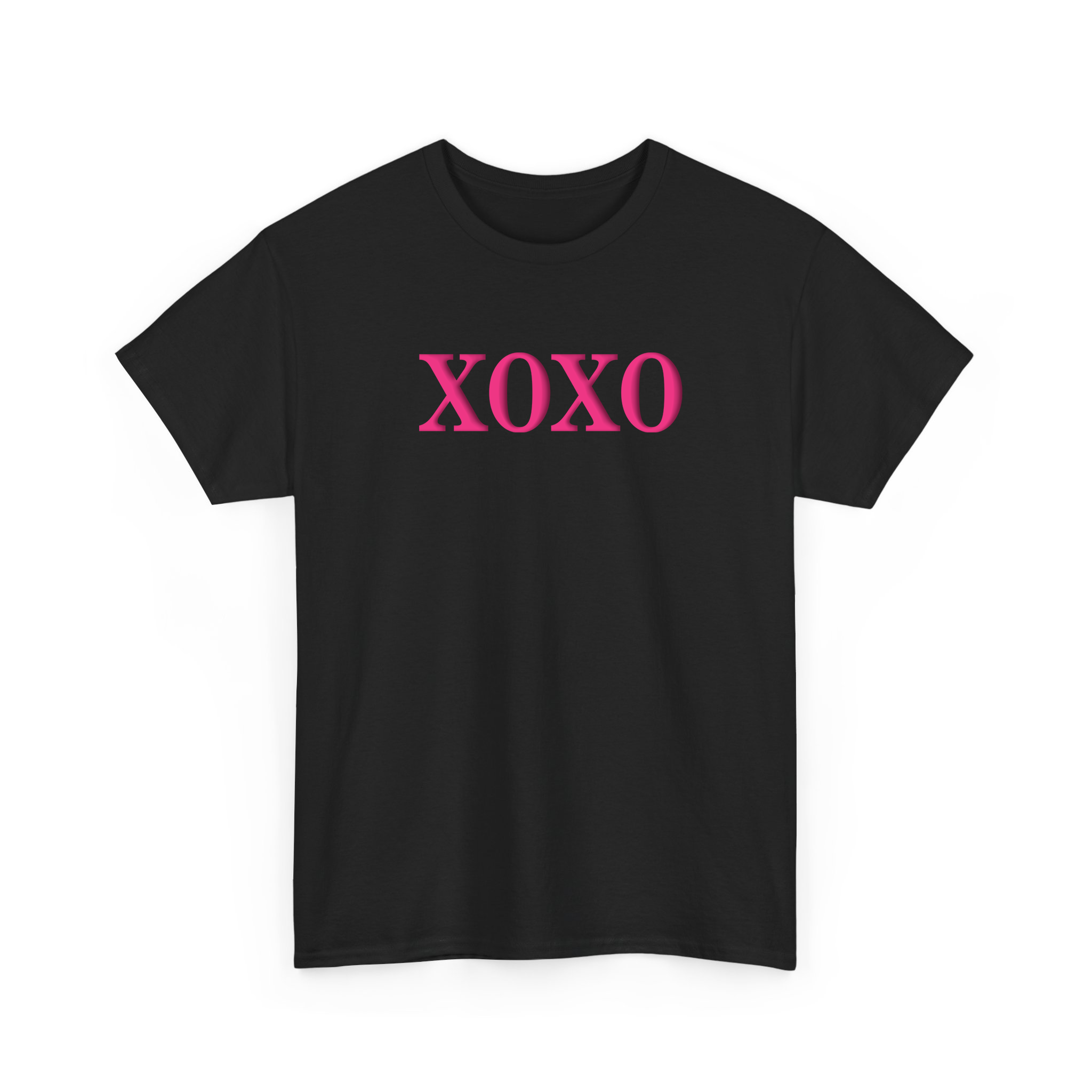Valentine XOXO Pink Puff Printing T-shirt