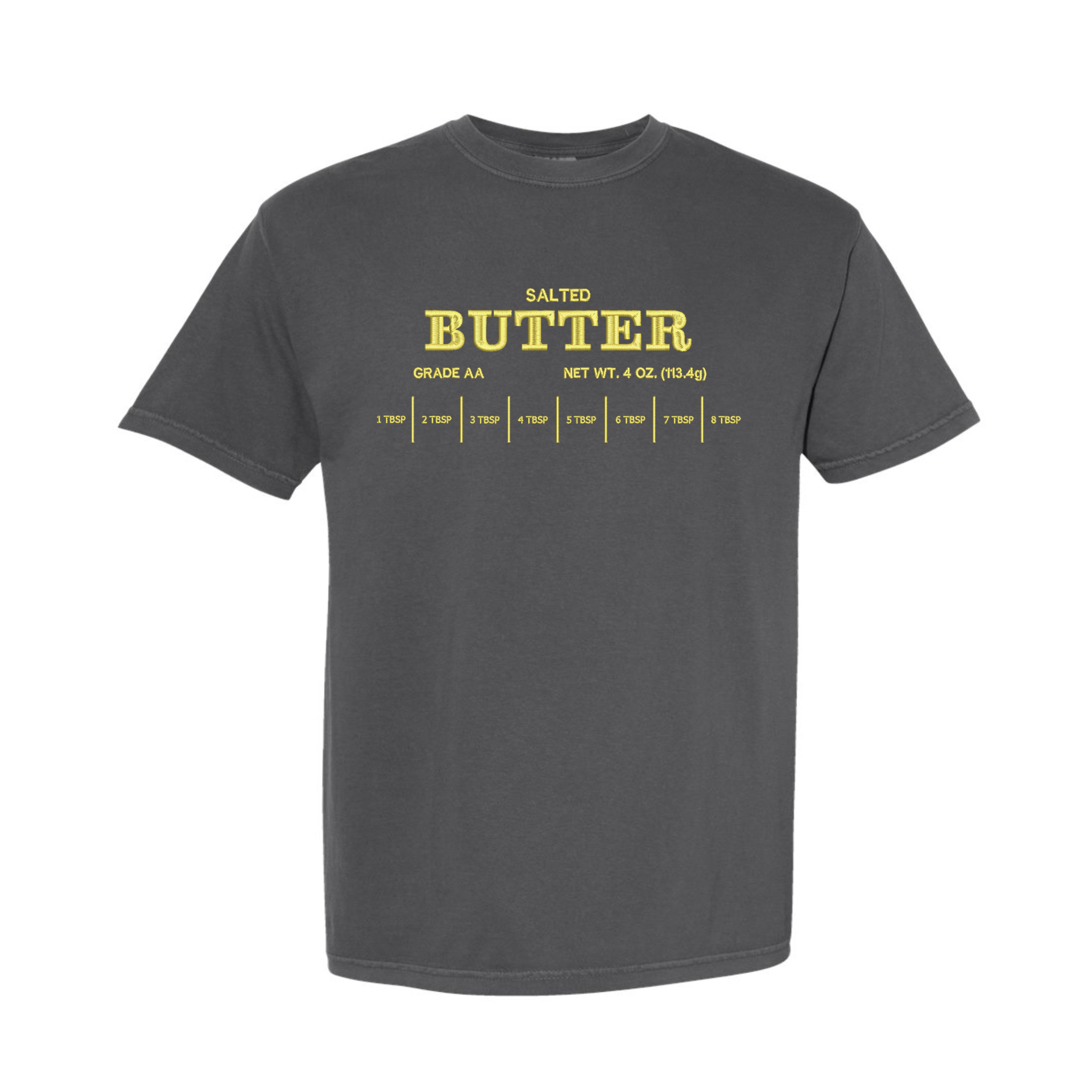 Salted Butter Gift for Baking Lover Embroidered Comfort Color T-shirt