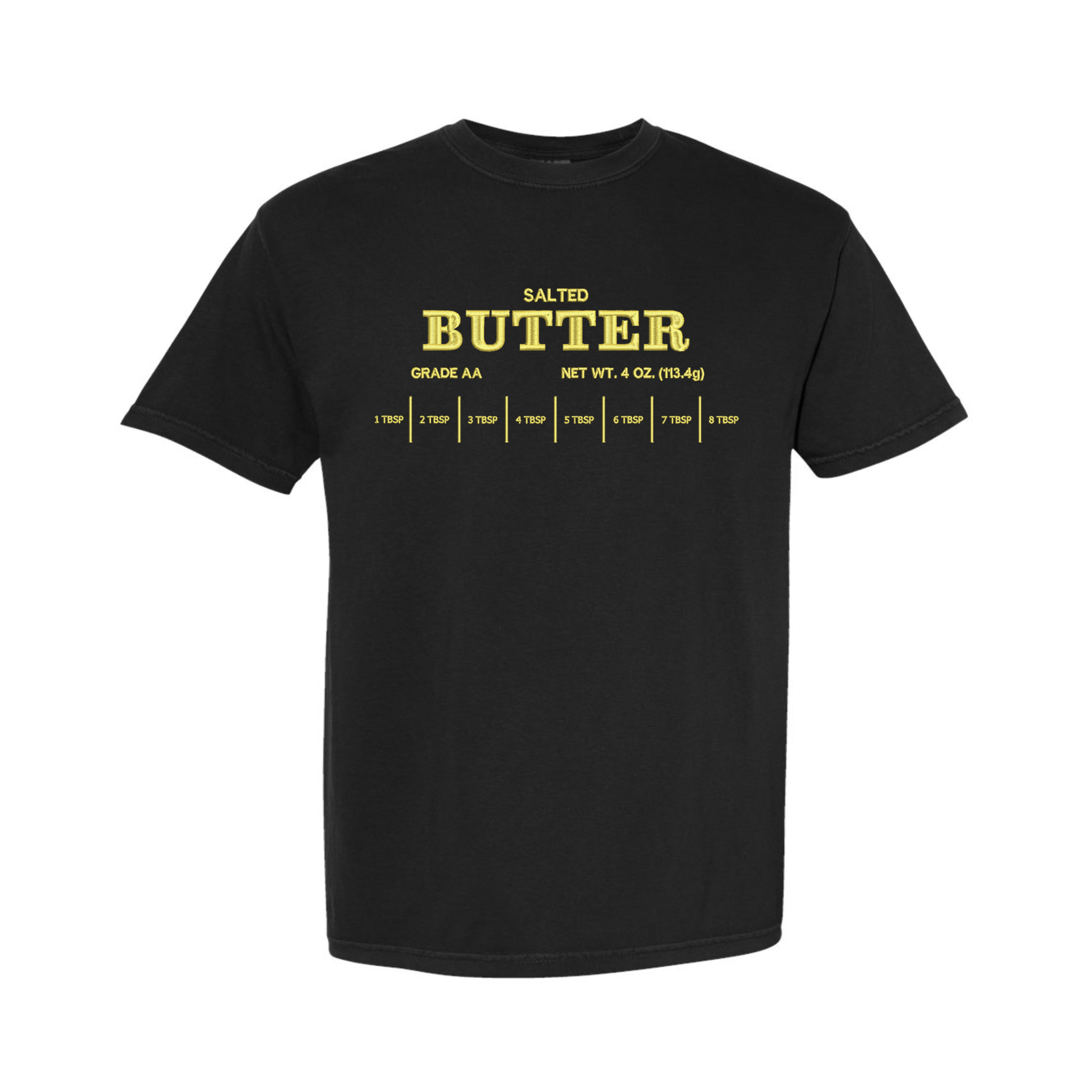 Salted Butter Gift for Baking Lover Embroidered Comfort Color T-shirt