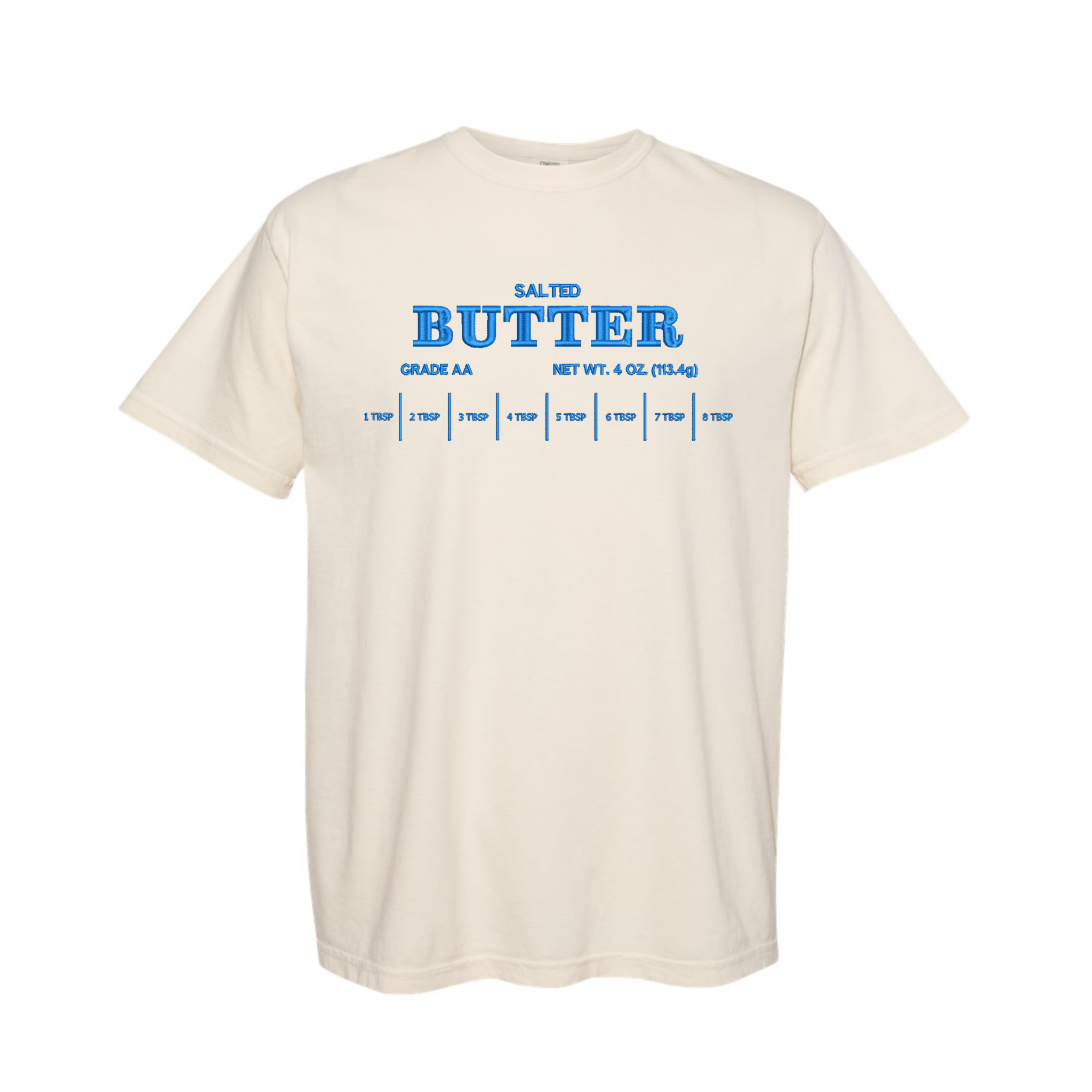 Salted Butter Gift for Baking Lover Embroidered Comfort Color T-shirt