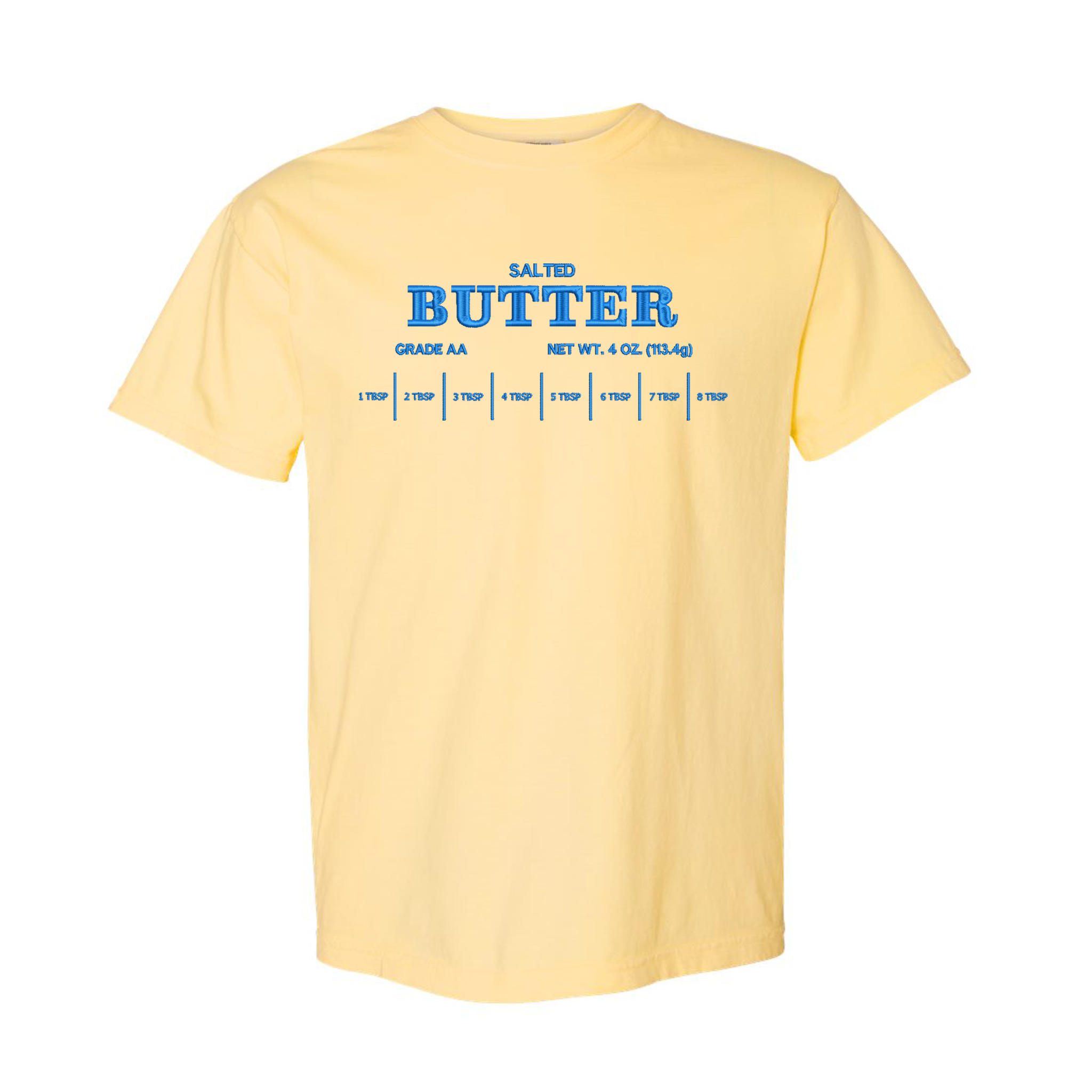 Salted Butter Gift for Baking Lover Embroidered Comfort Color T-shirt