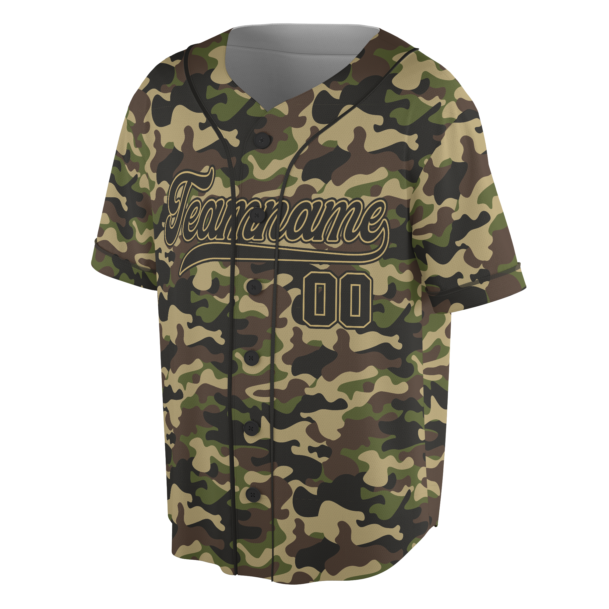 Personalized Military Camouflage Custom Name And Number Baseball Jersey