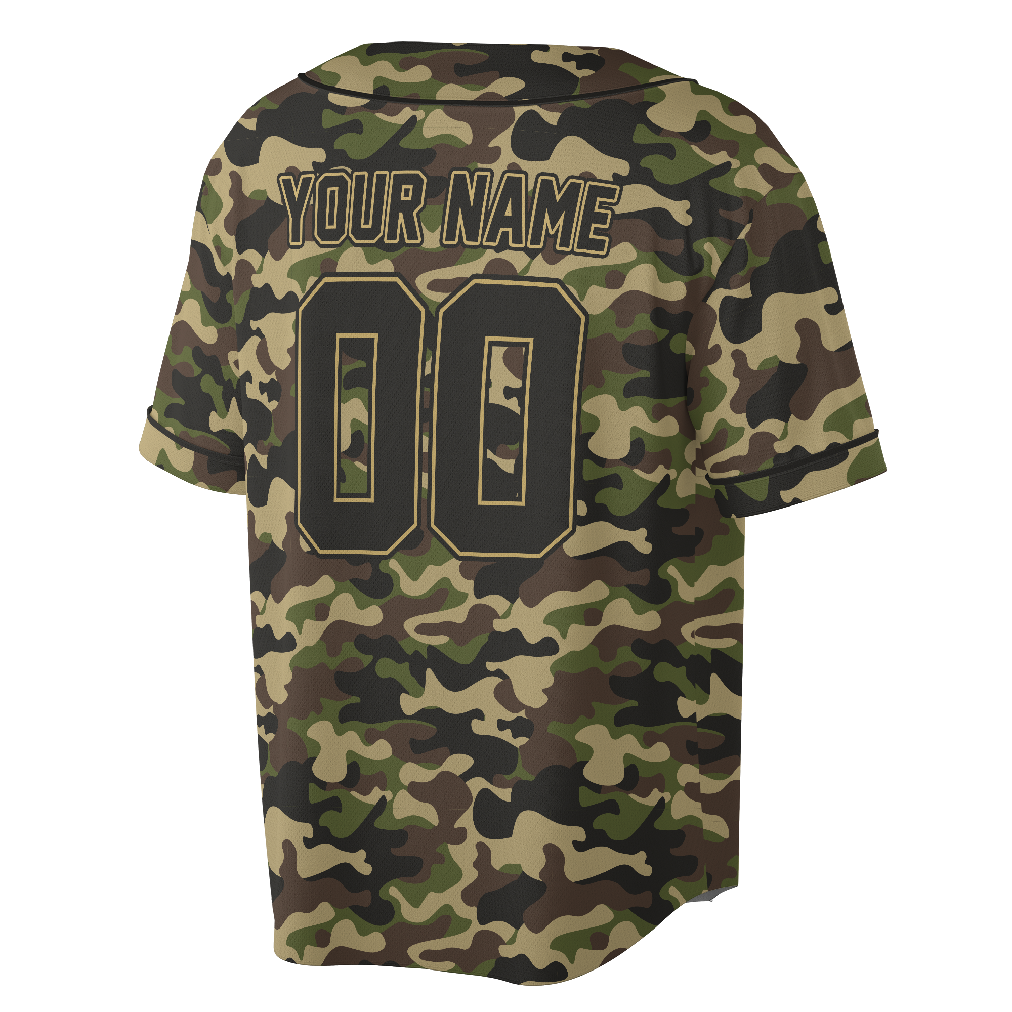 Personalized Military Camouflage Custom Name And Number Baseball Jersey