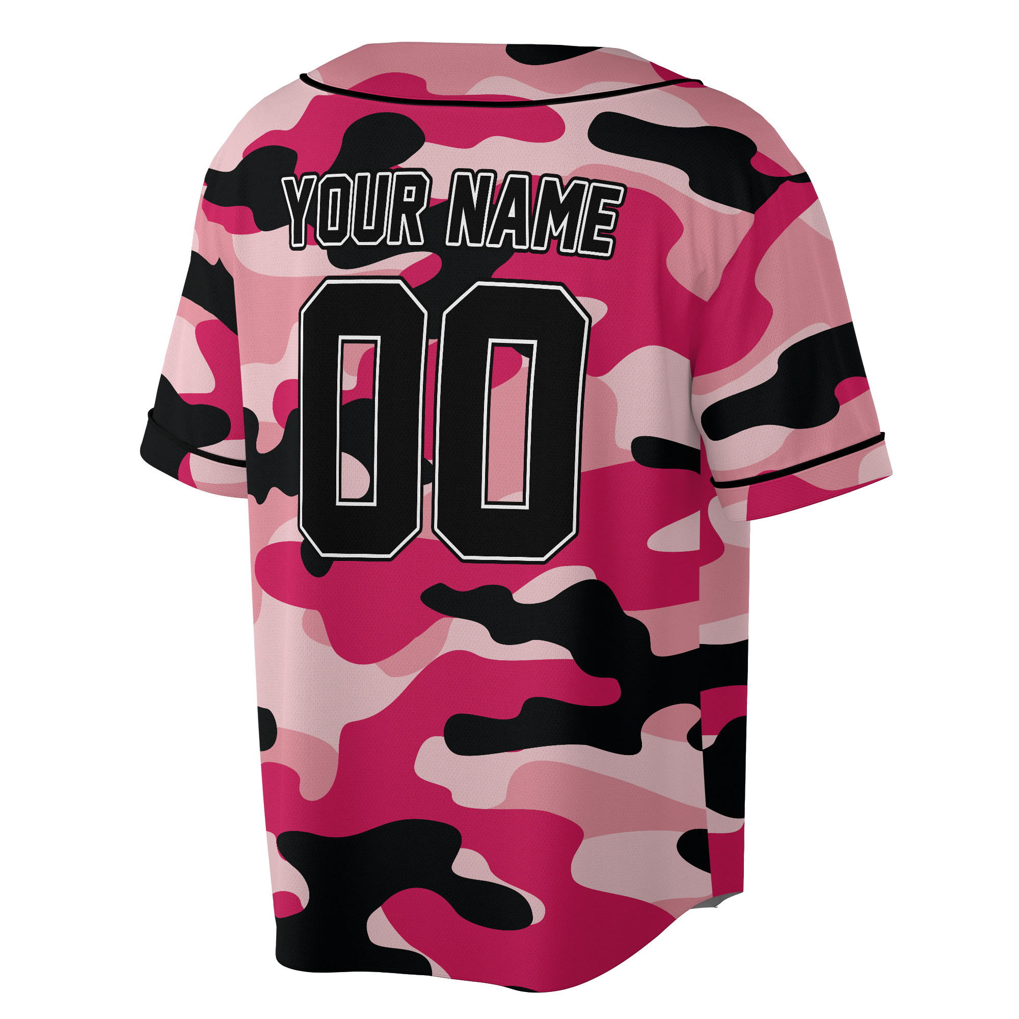 Personalized Pink Camouflage Custom Name And Number Baseball Jersey