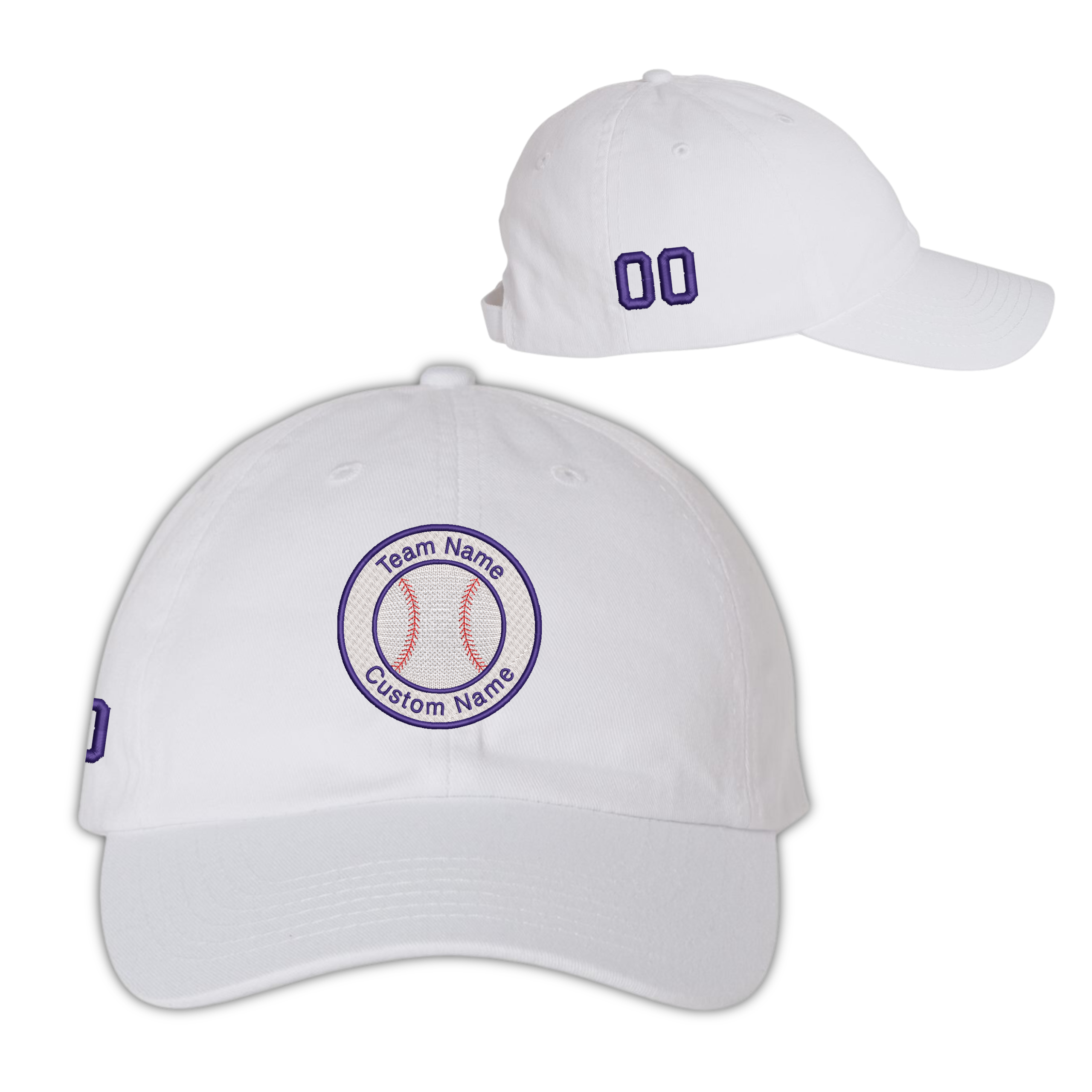 Personalized Baseball Team Custom Name and Number Embroidered Dad Hat