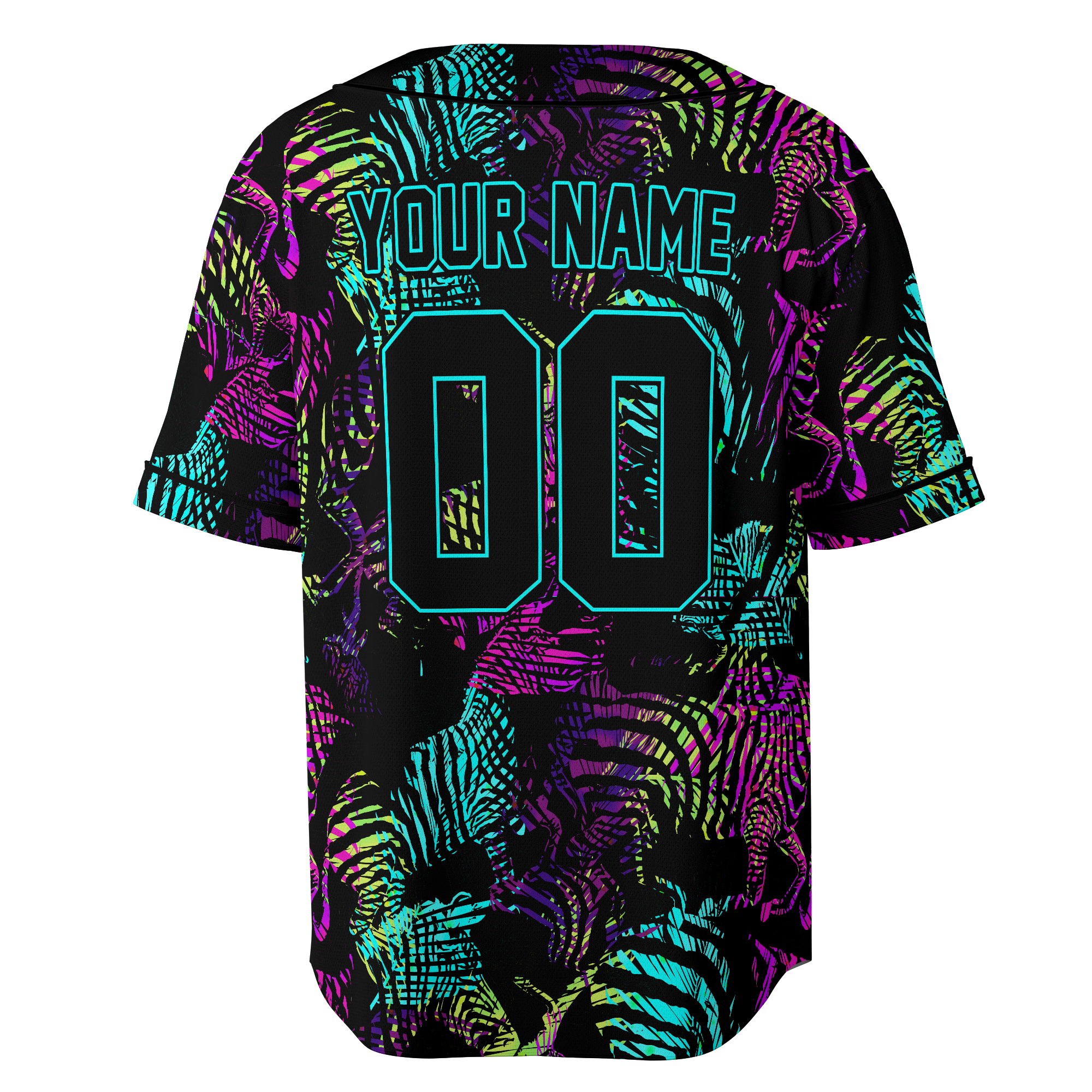 Personalized Abstract Tropicial Zebra Custom Name and Number Baseball Jersey