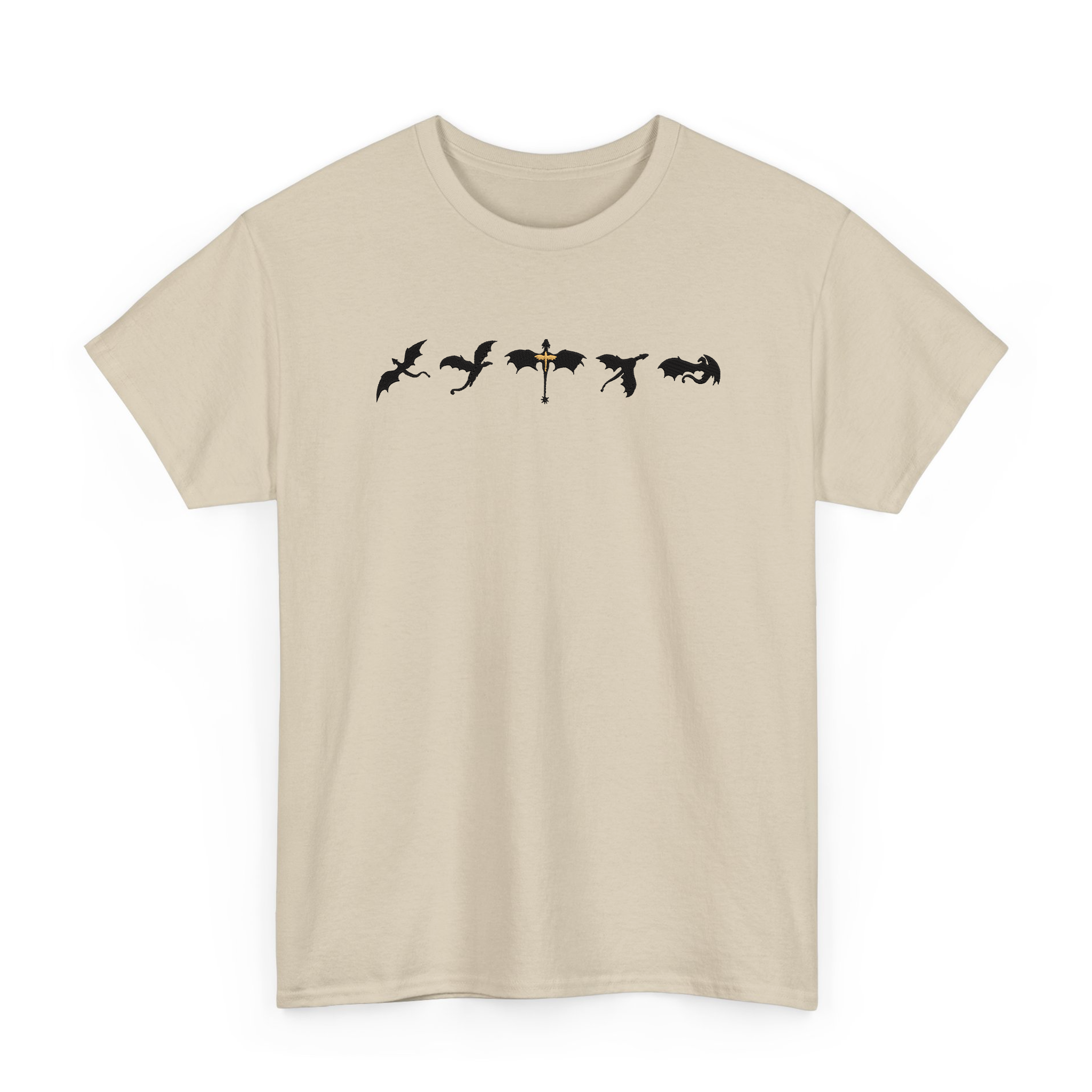 Fourth Wingg Dragon Embroidered T-Shirt, Sweatshirt, Sorrengail Xaden Fantasy Book Lover Gift