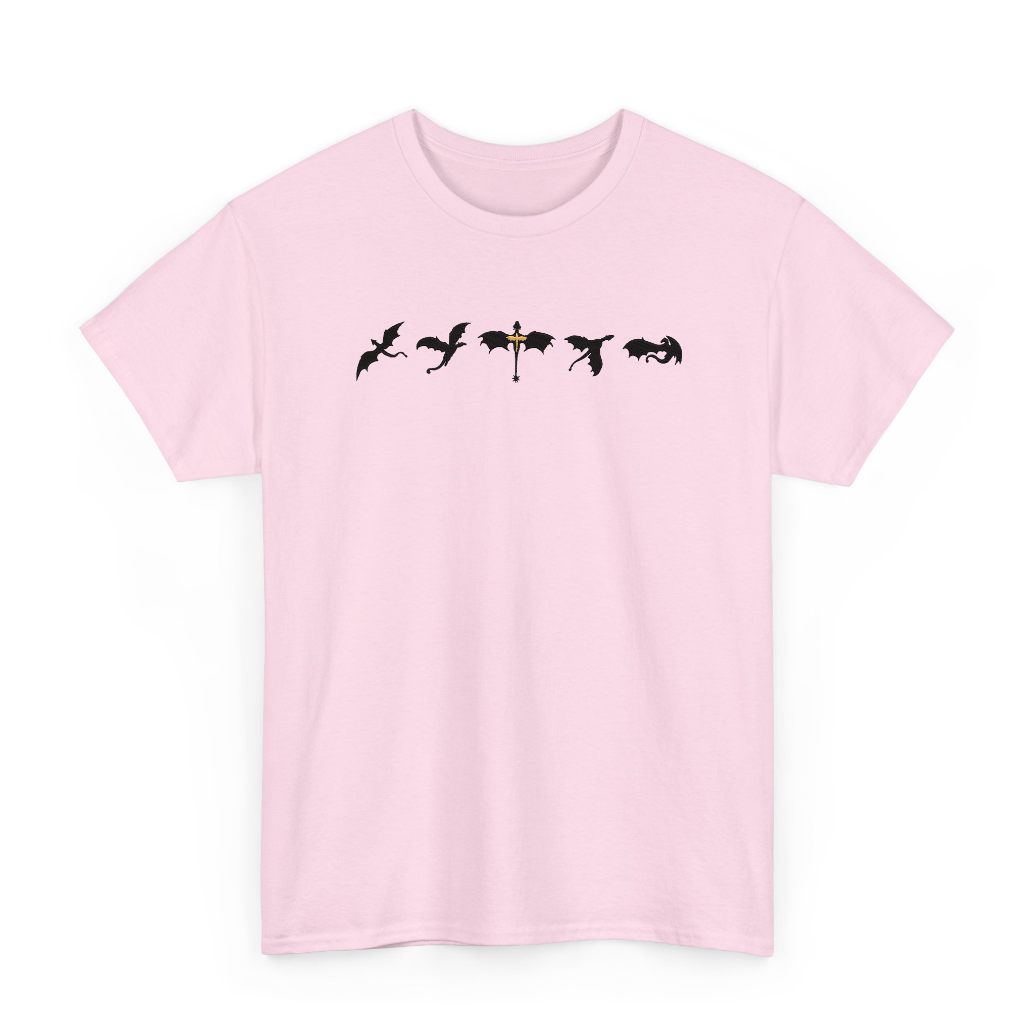 Fourth Wingg Dragon Embroidered T-Shirt, Sweatshirt, Sorrengail Xaden Fantasy Book Lover Gift