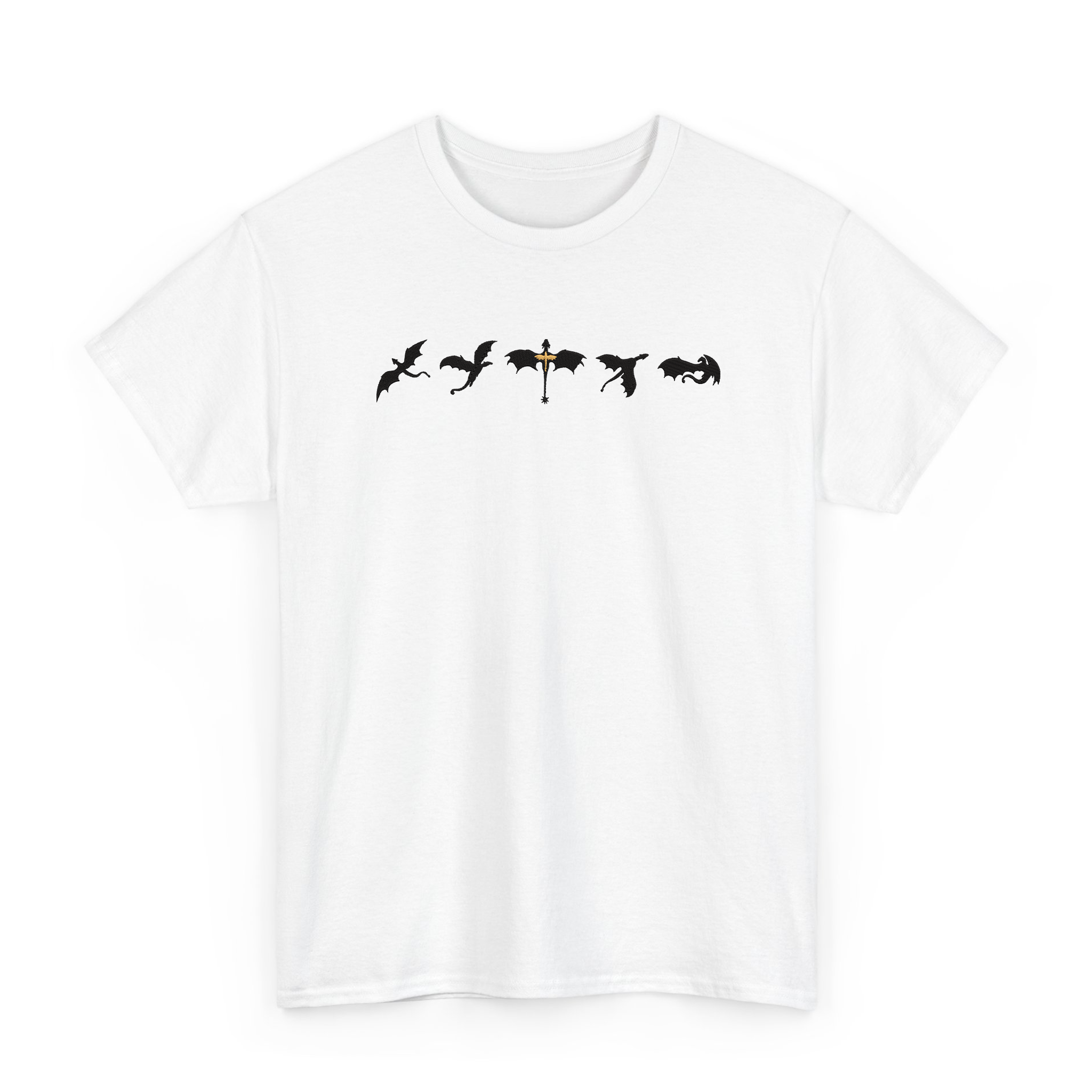 Fourth Wingg Dragon Embroidered T-Shirt, Sweatshirt, Sorrengail Xaden Fantasy Book Lover Gift