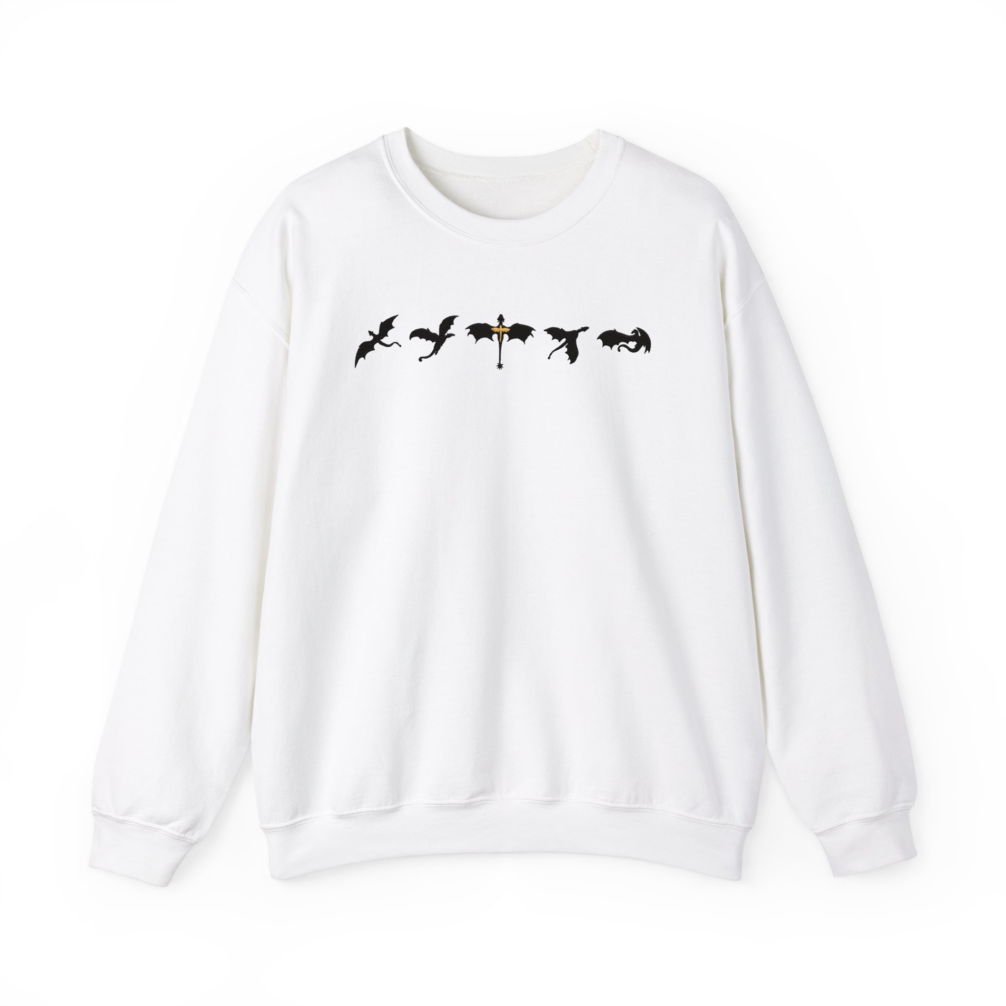 Fourth Wingg Dragon Embroidered T-Shirt, Sweatshirt, Sorrengail Xaden Fantasy Book Lover Gift