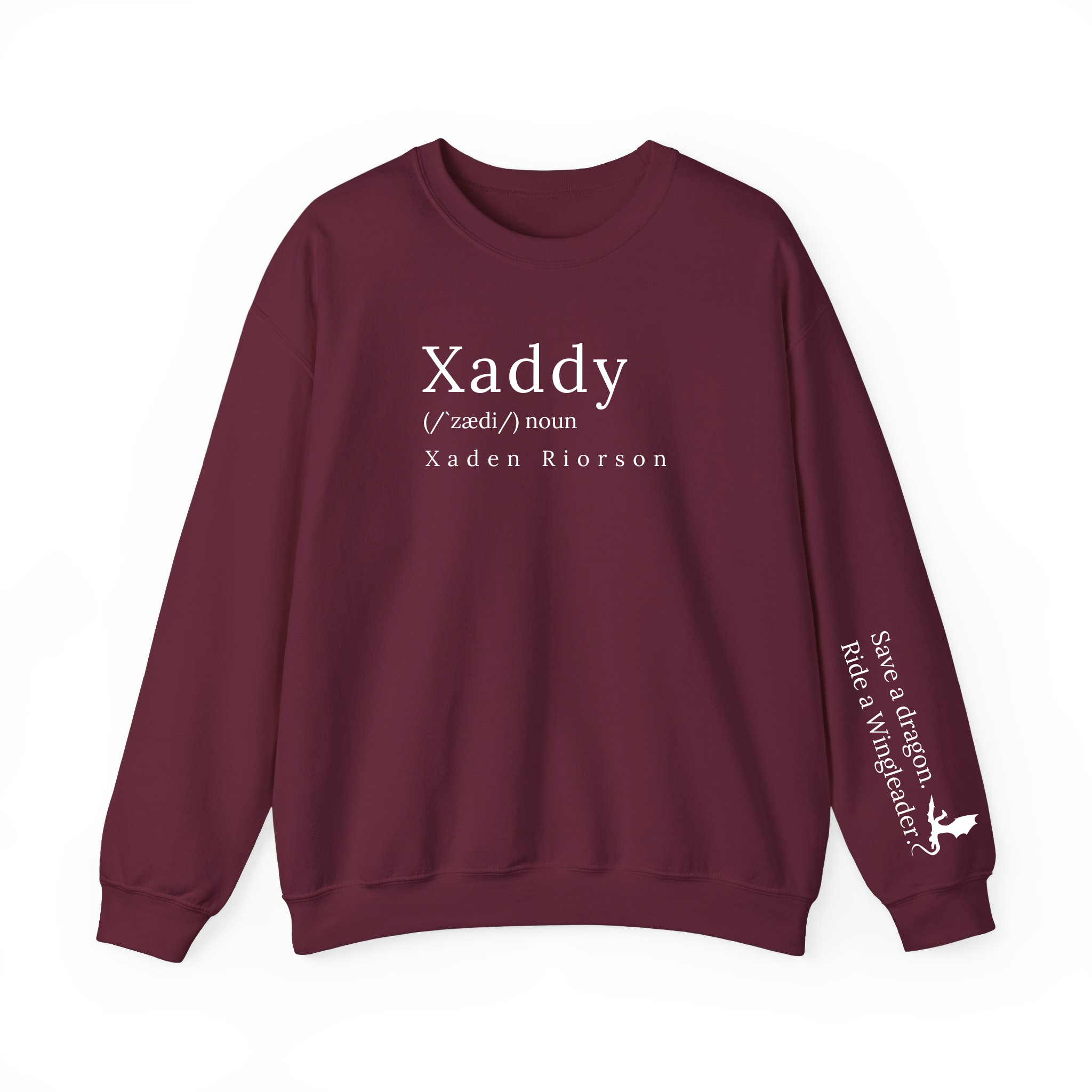 Xaddy Xaden FW Series Iron Flame Fantasy Book Sweatshirt
