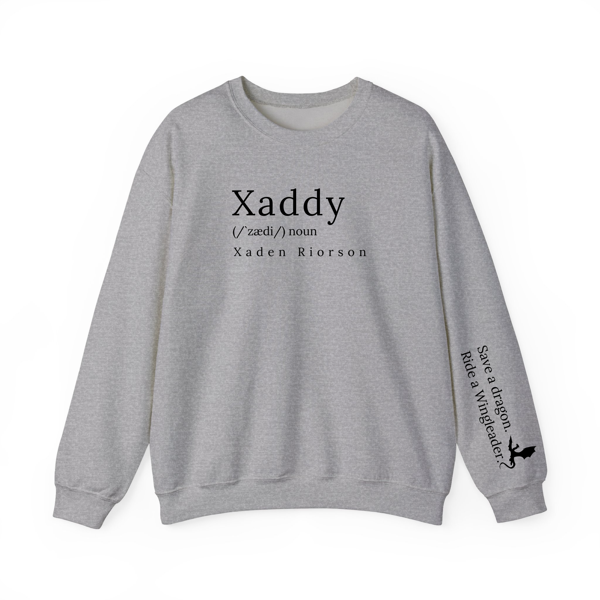 Xaddy Xaden FW Series Iron Flame Fantasy Book Sweatshirt