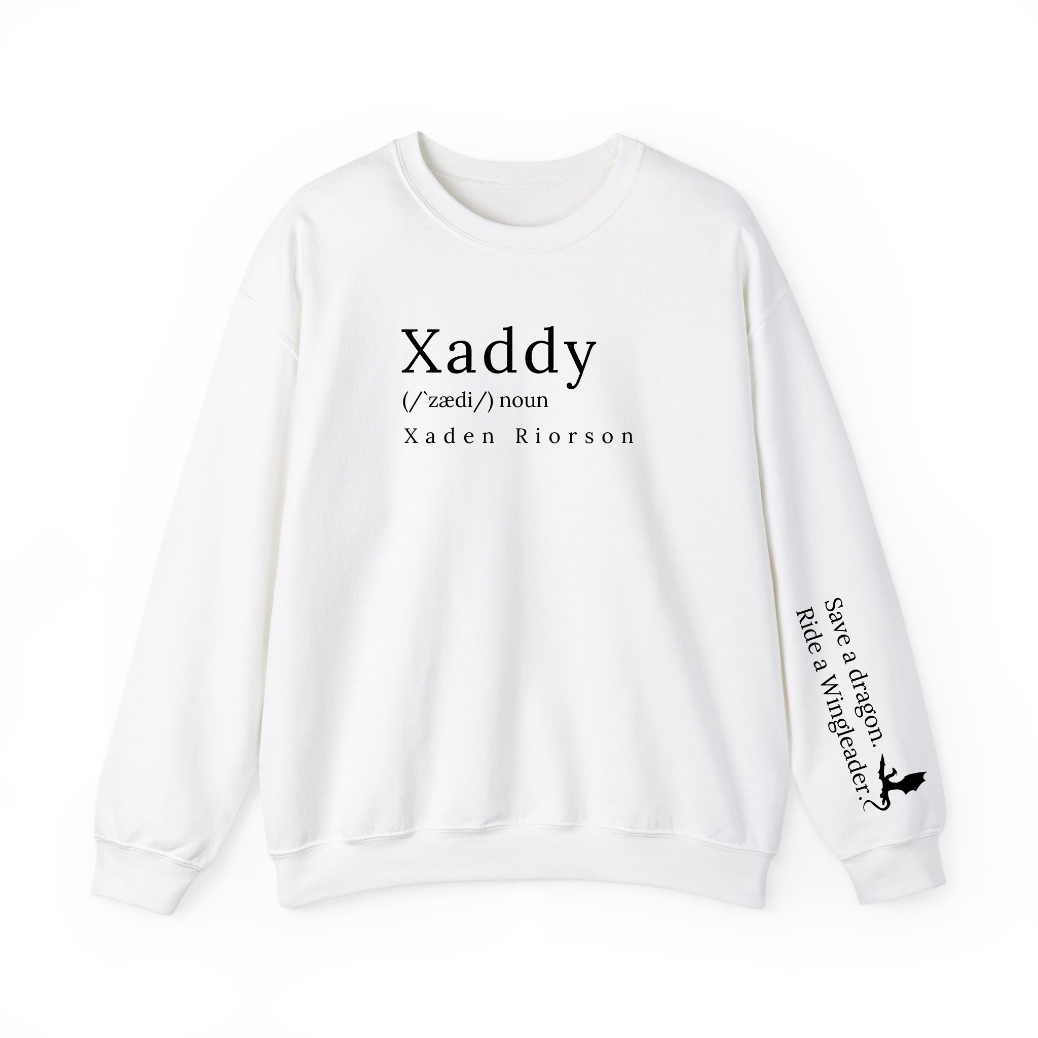 Xaddy Xaden FW Series Iron Flame Fantasy Book Sweatshirt