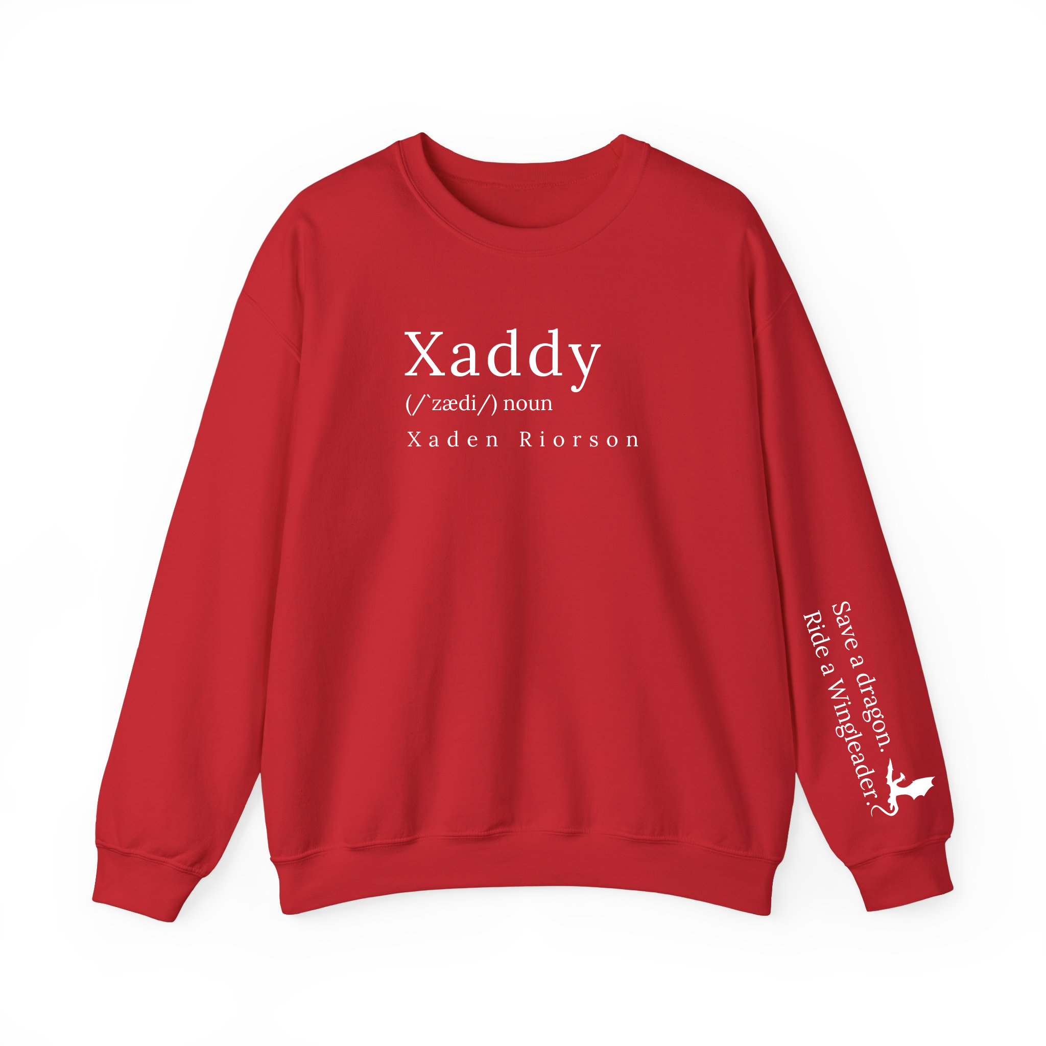 Xaddy Xaden FW Series Iron Flame Fantasy Book Sweatshirt
