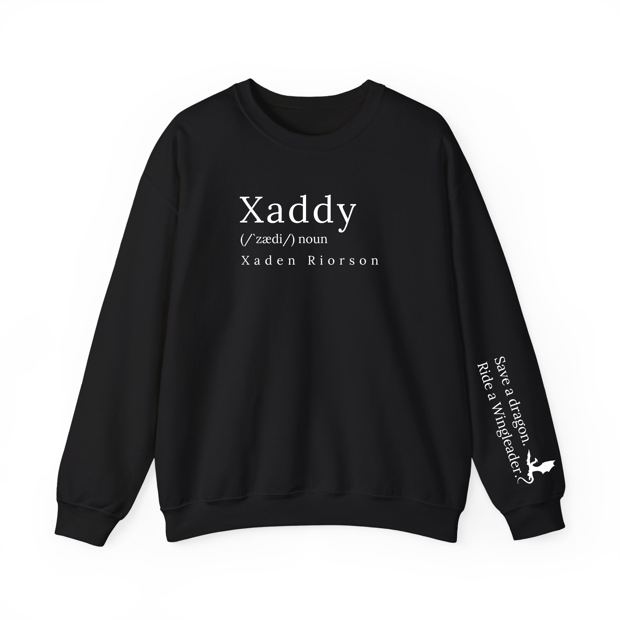Xaddy Xaden FW Series Iron Flame Fantasy Book Sweatshirt