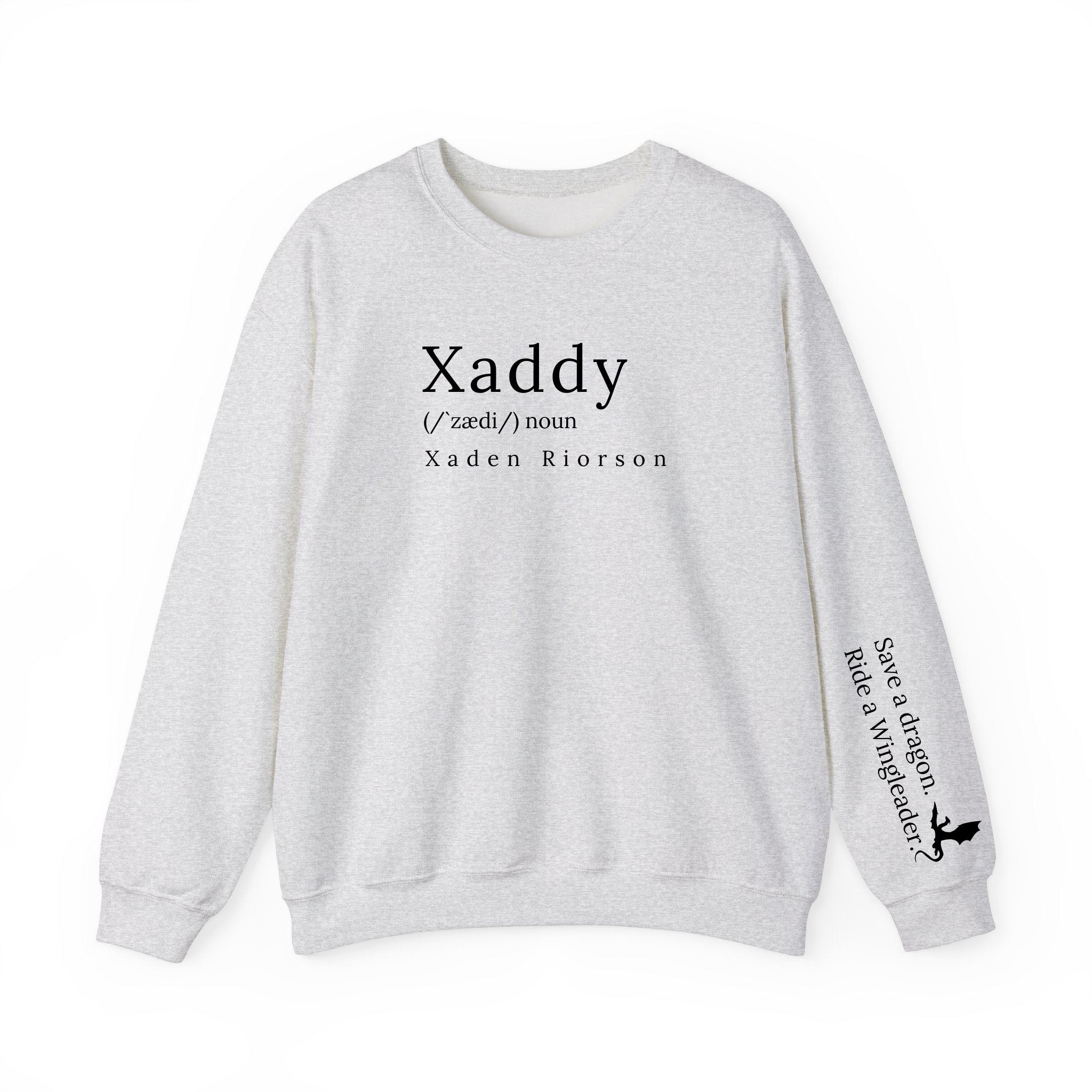 Xaddy Xaden FW Series Iron Flame Fantasy Book Sweatshirt