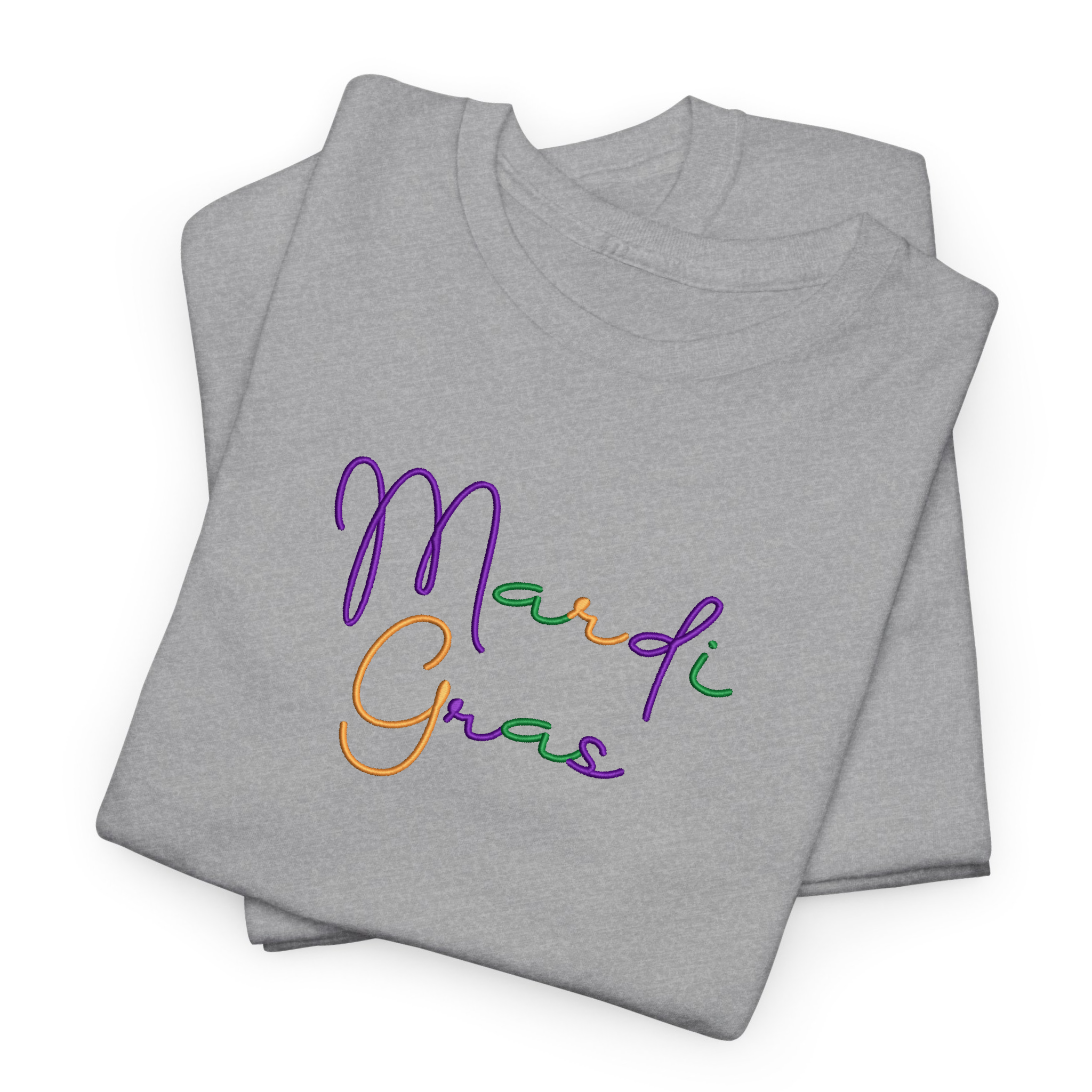 Retro Mardi Gras Carnival Embroidered T-Shirt, Fleur De Lis Shirt