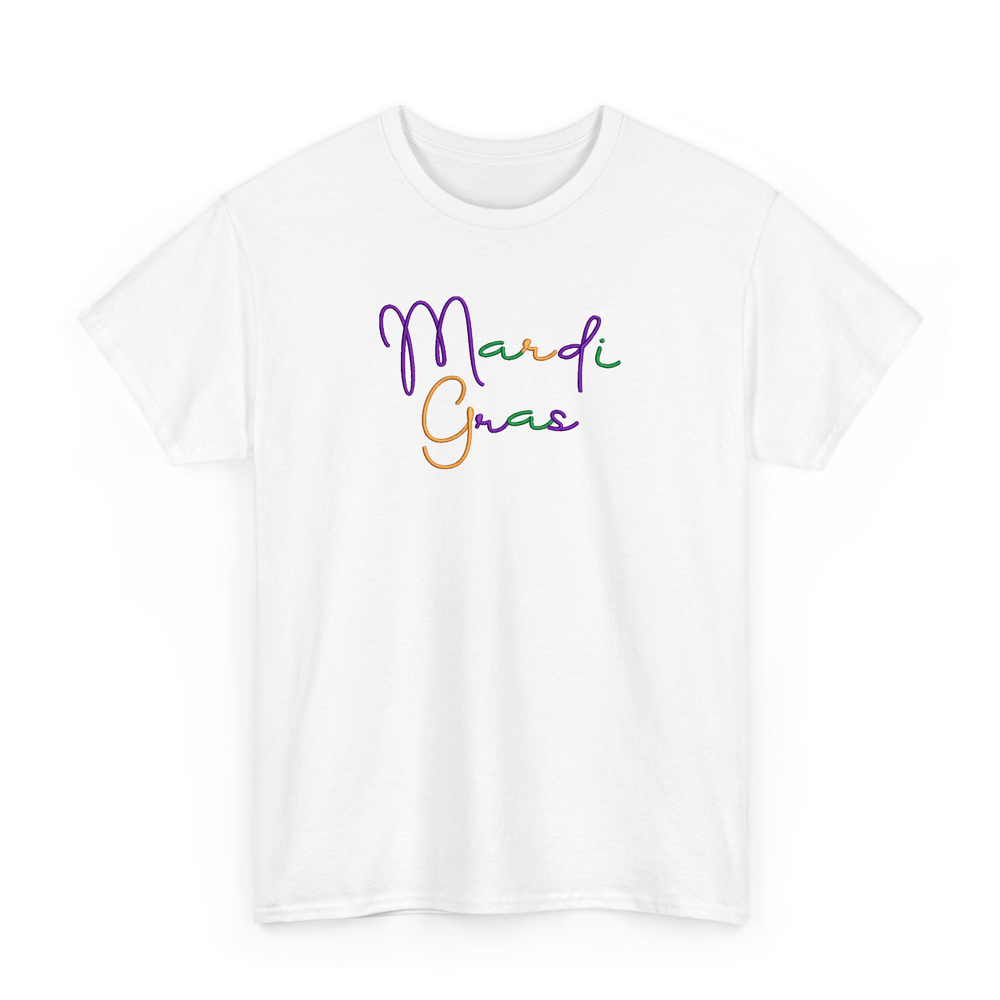 Retro Mardi Gras Carnival Embroidered T-Shirt, Fleur De Lis Shirt