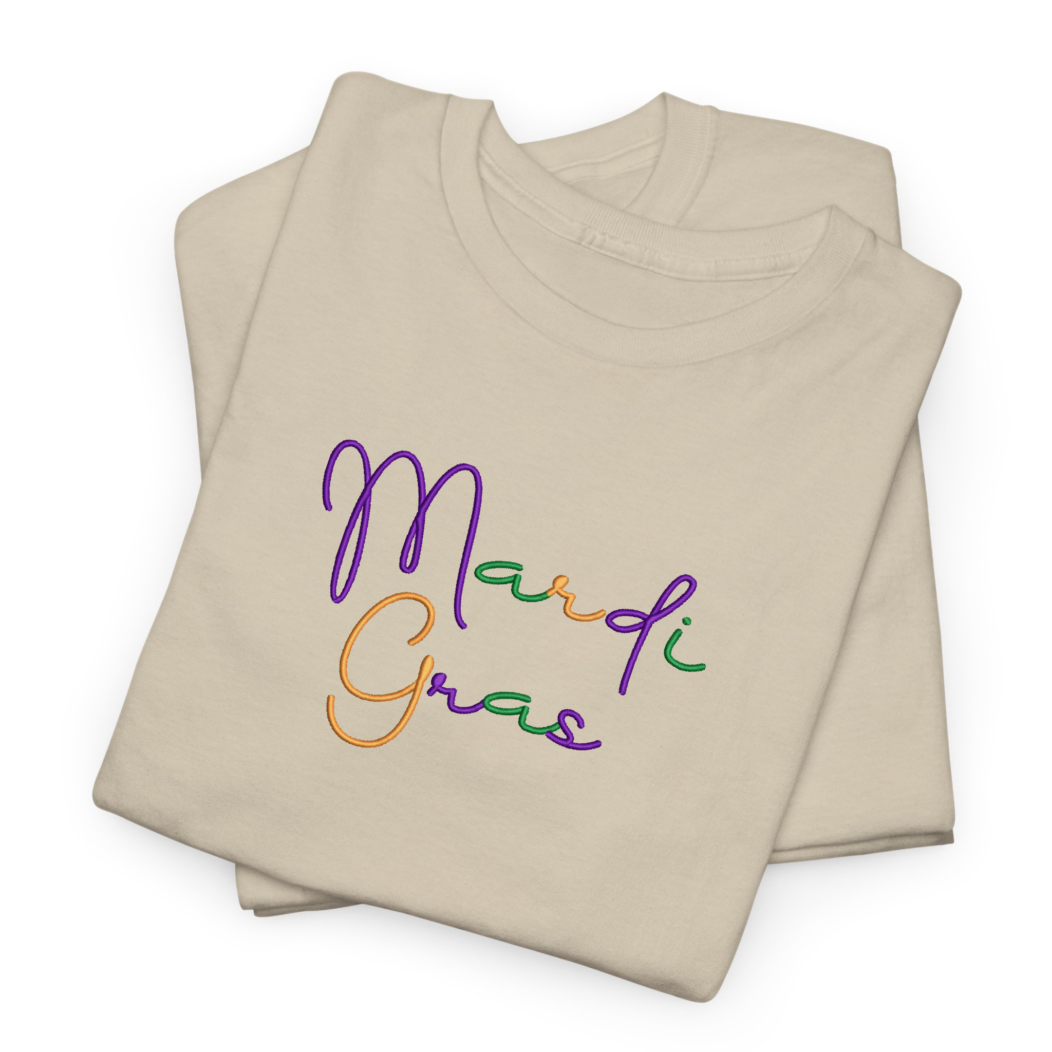 Retro Mardi Gras Carnival Embroidered T-Shirt, Fleur De Lis Shirt