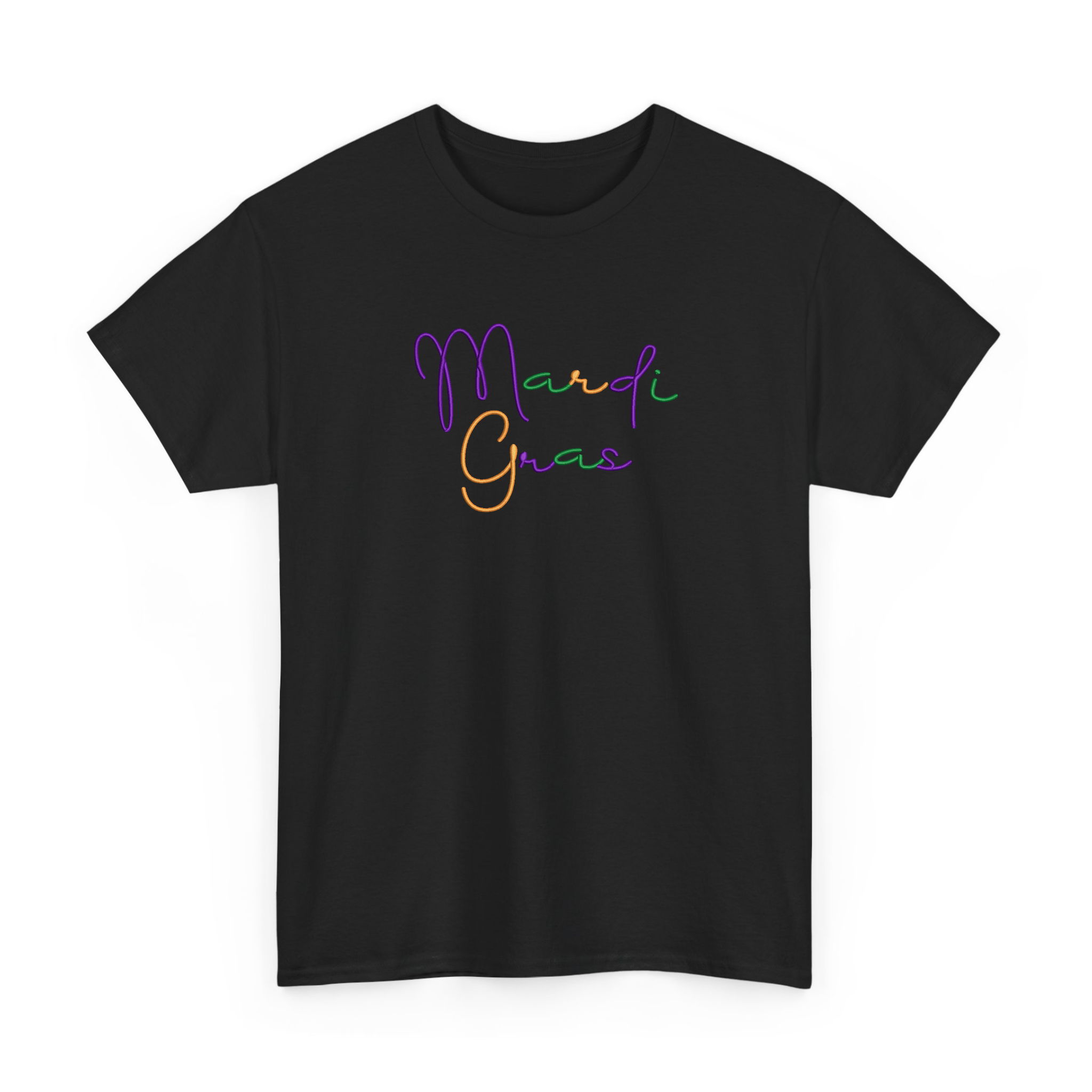 Retro Mardi Gras Carnival Embroidered T-Shirt, Fleur De Lis Shirt