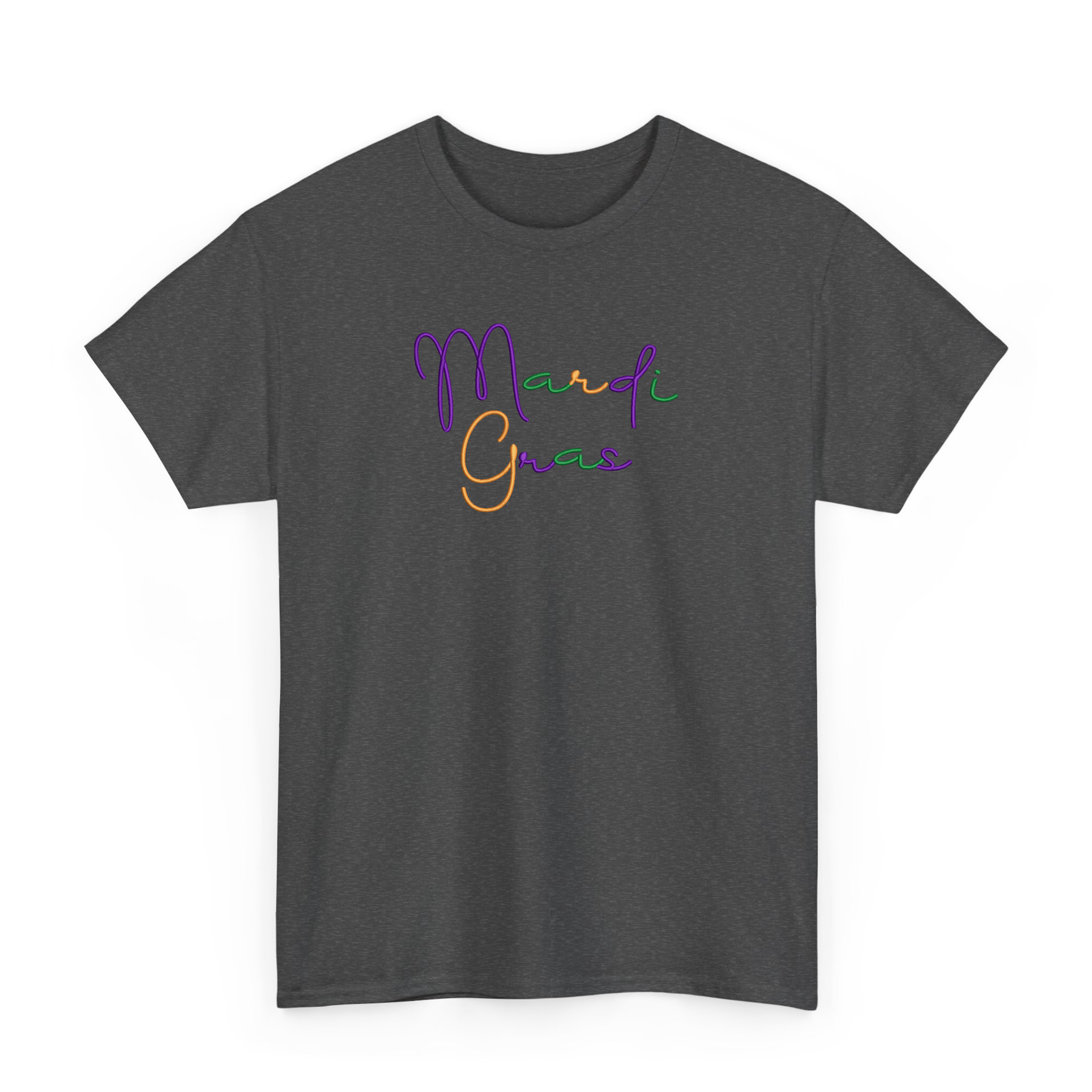 Retro Mardi Gras Carnival Embroidered T-Shirt, Fleur De Lis Shirt