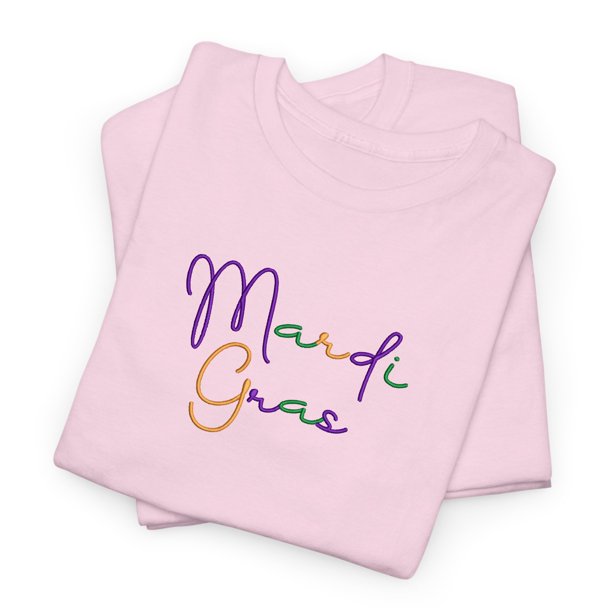 Retro Mardi Gras Carnival Embroidered T-Shirt, Fleur De Lis Shirt