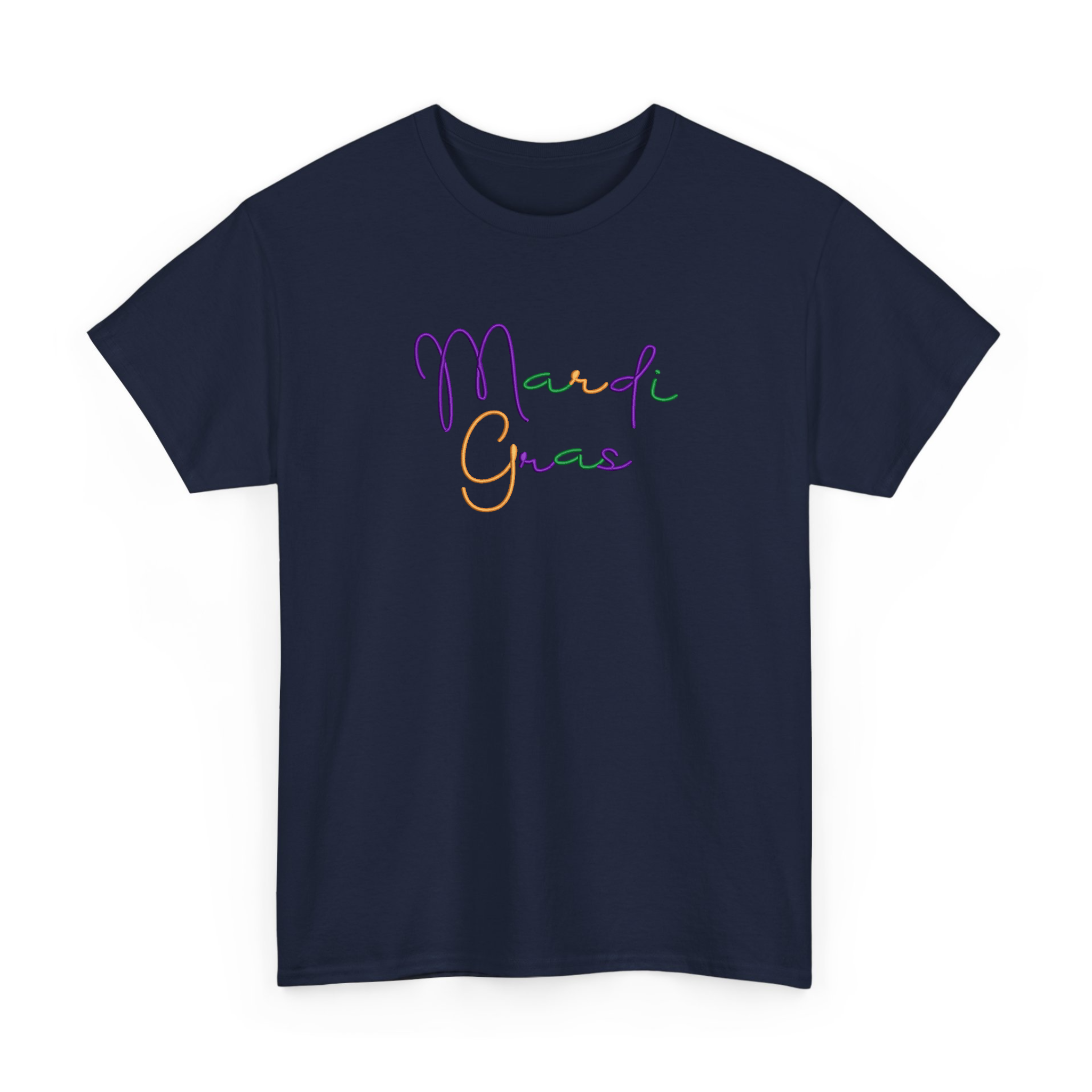 Retro Mardi Gras Carnival Embroidered T-Shirt, Fleur De Lis Shirt