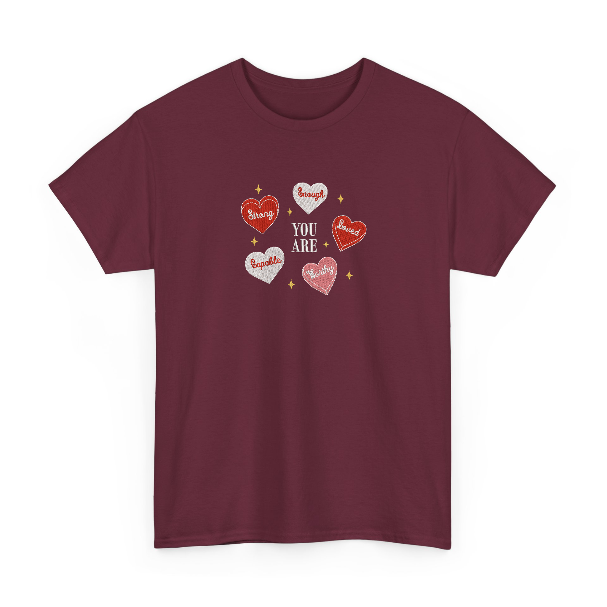 Cute Retro Heart Teacher Valentine Embroidered T-shirt, Sweatshirt