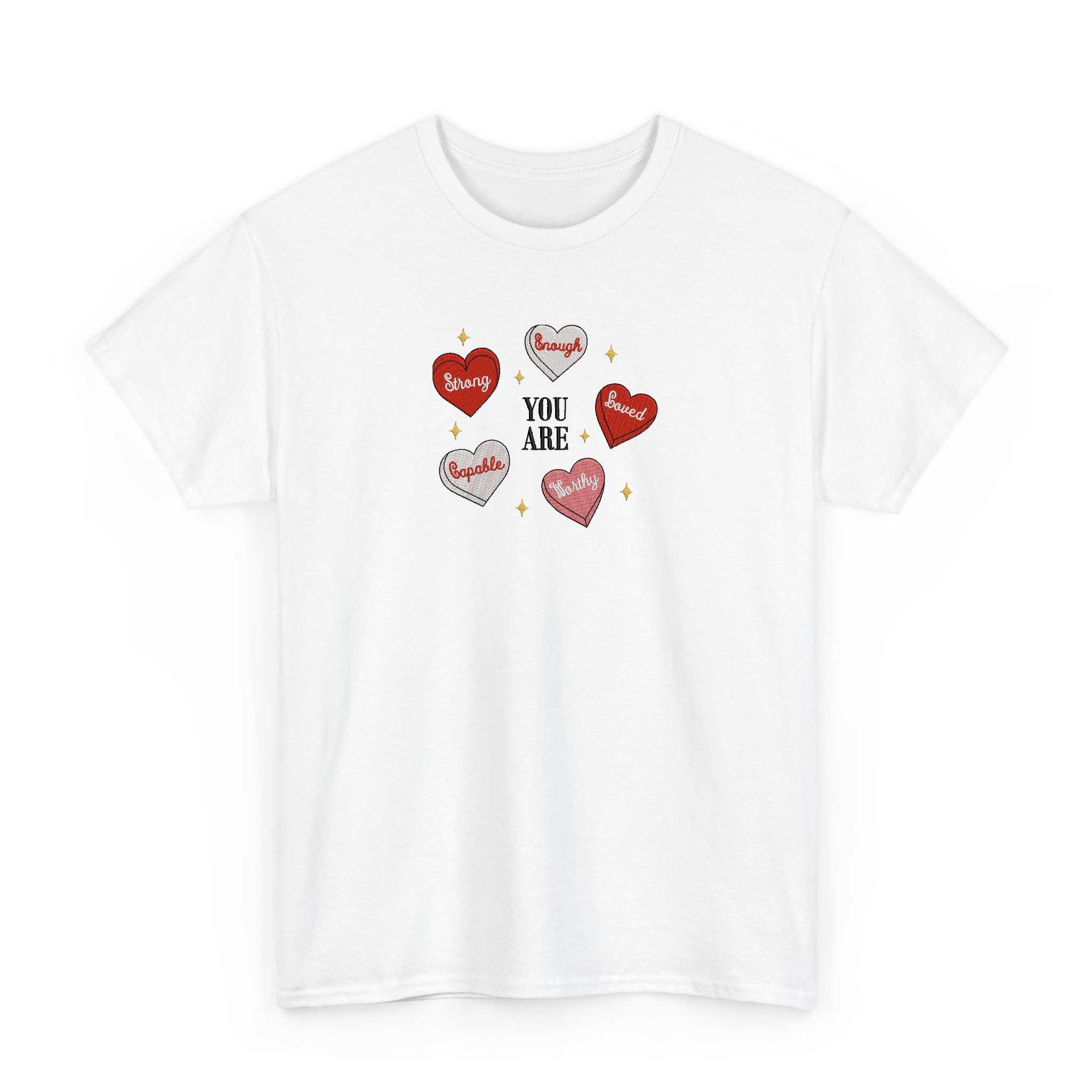 Cute Retro Heart Teacher Valentine Embroidered T-shirt, Sweatshirt