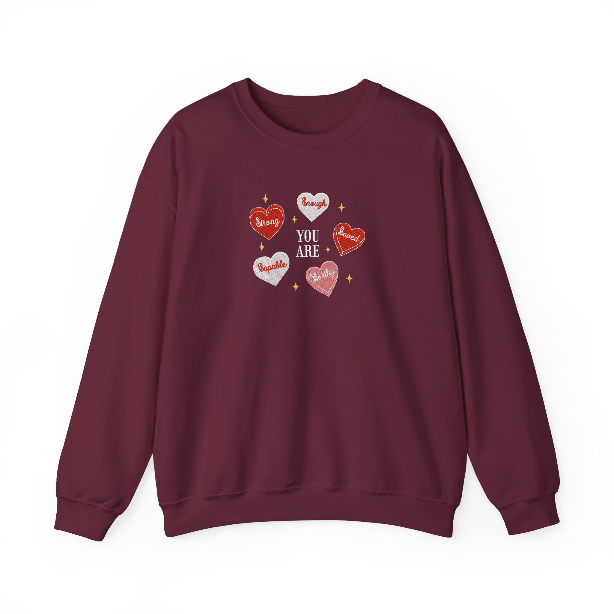Cute Retro Heart Teacher Valentine Embroidered T-shirt, Sweatshirt