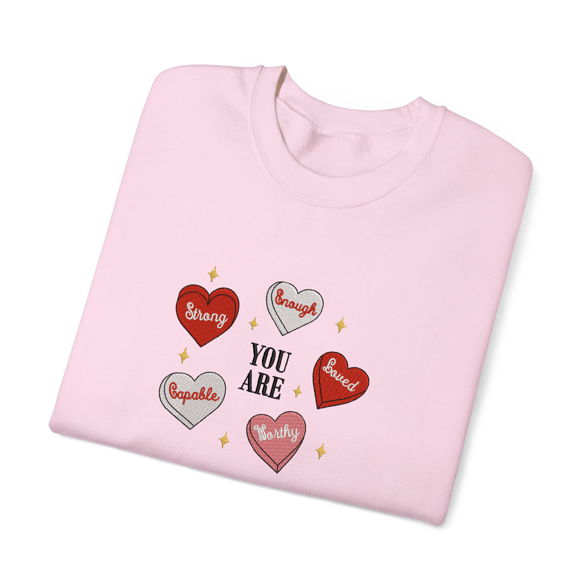 Cute Retro Heart Teacher Valentine Embroidered T-shirt, Sweatshirt