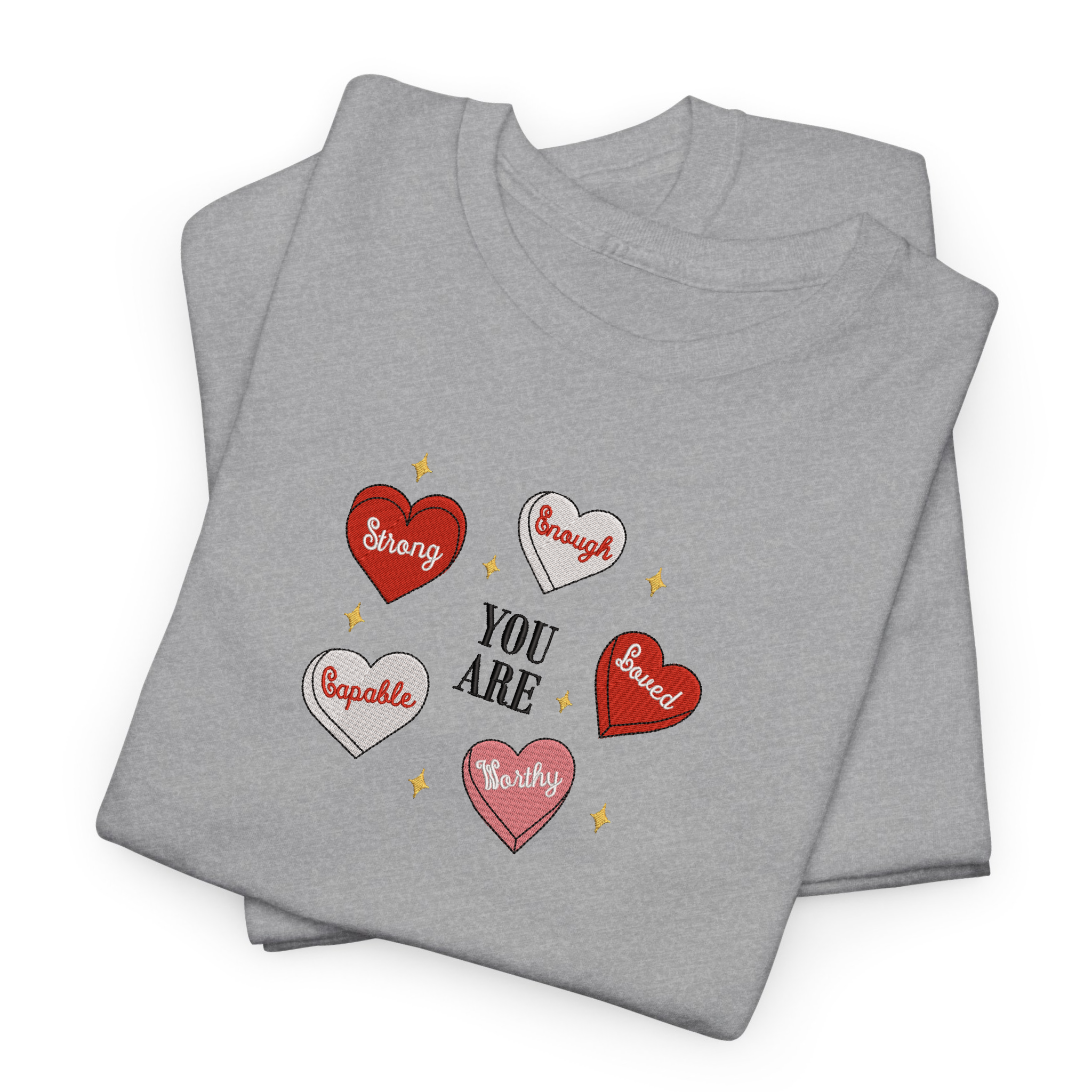 Cute Retro Heart Teacher Valentine Embroidered T-shirt, Sweatshirt