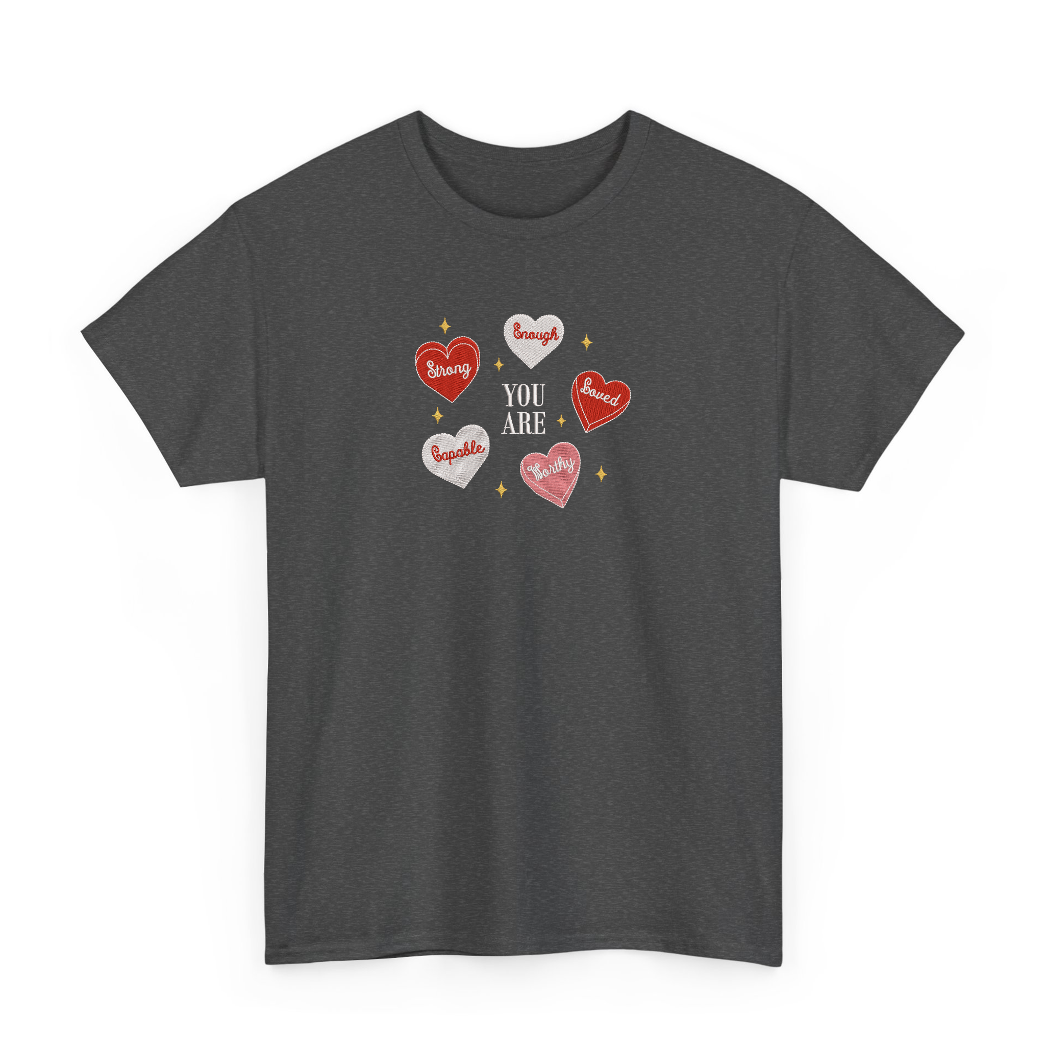 Cute Retro Heart Teacher Valentine Embroidered T-shirt, Sweatshirt