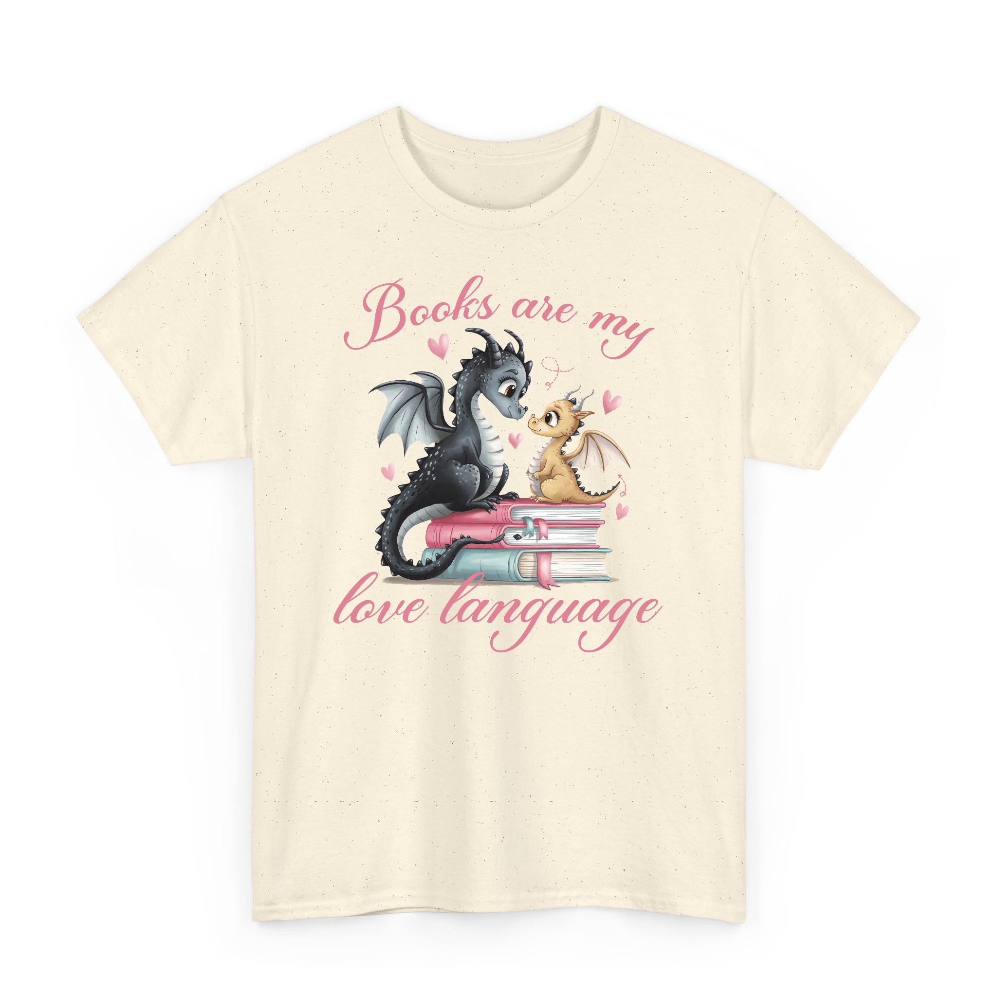 Books Are My Love Language Dragon Book Valentine T-shirt