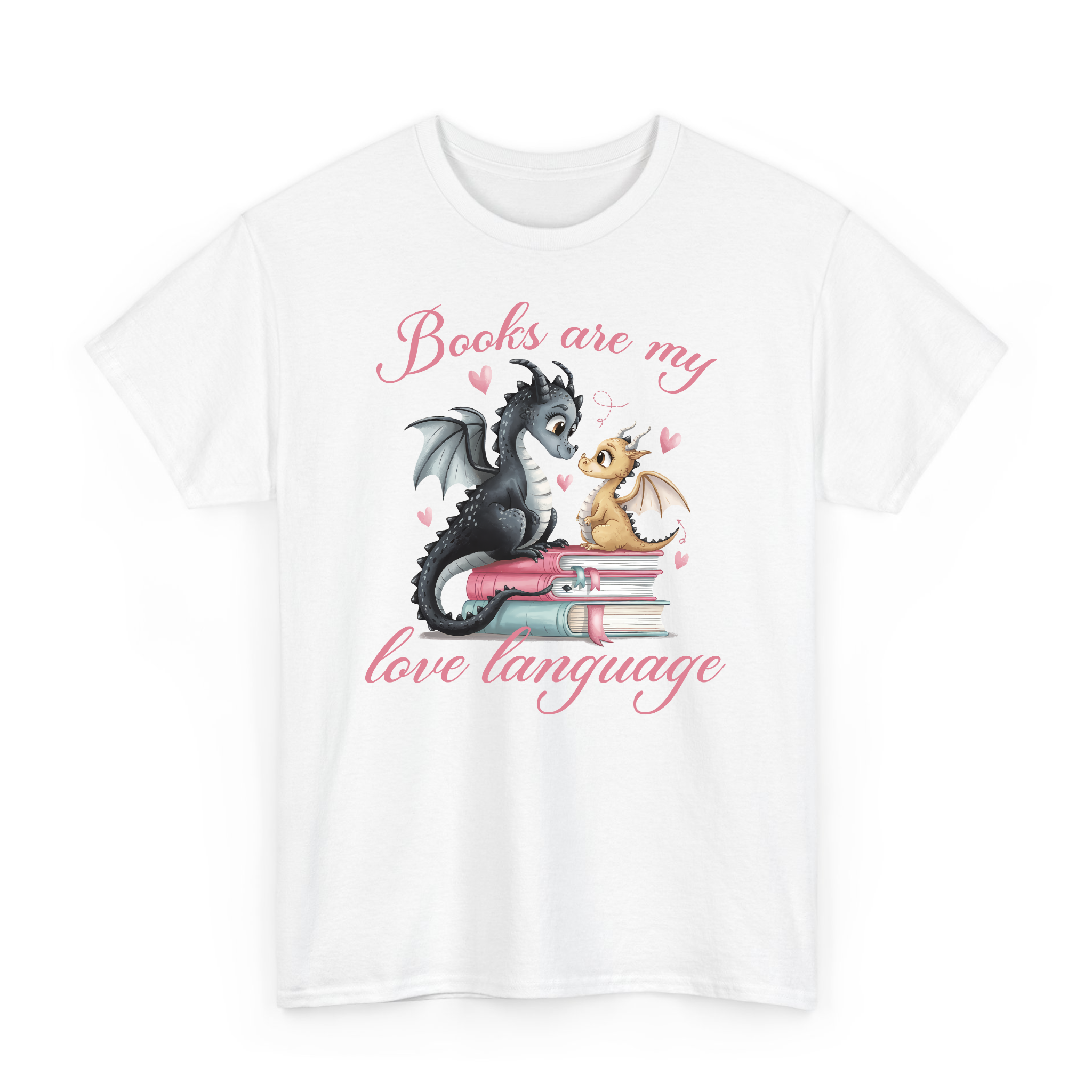 Books Are My Love Language Dragon Book Valentine T-shirt