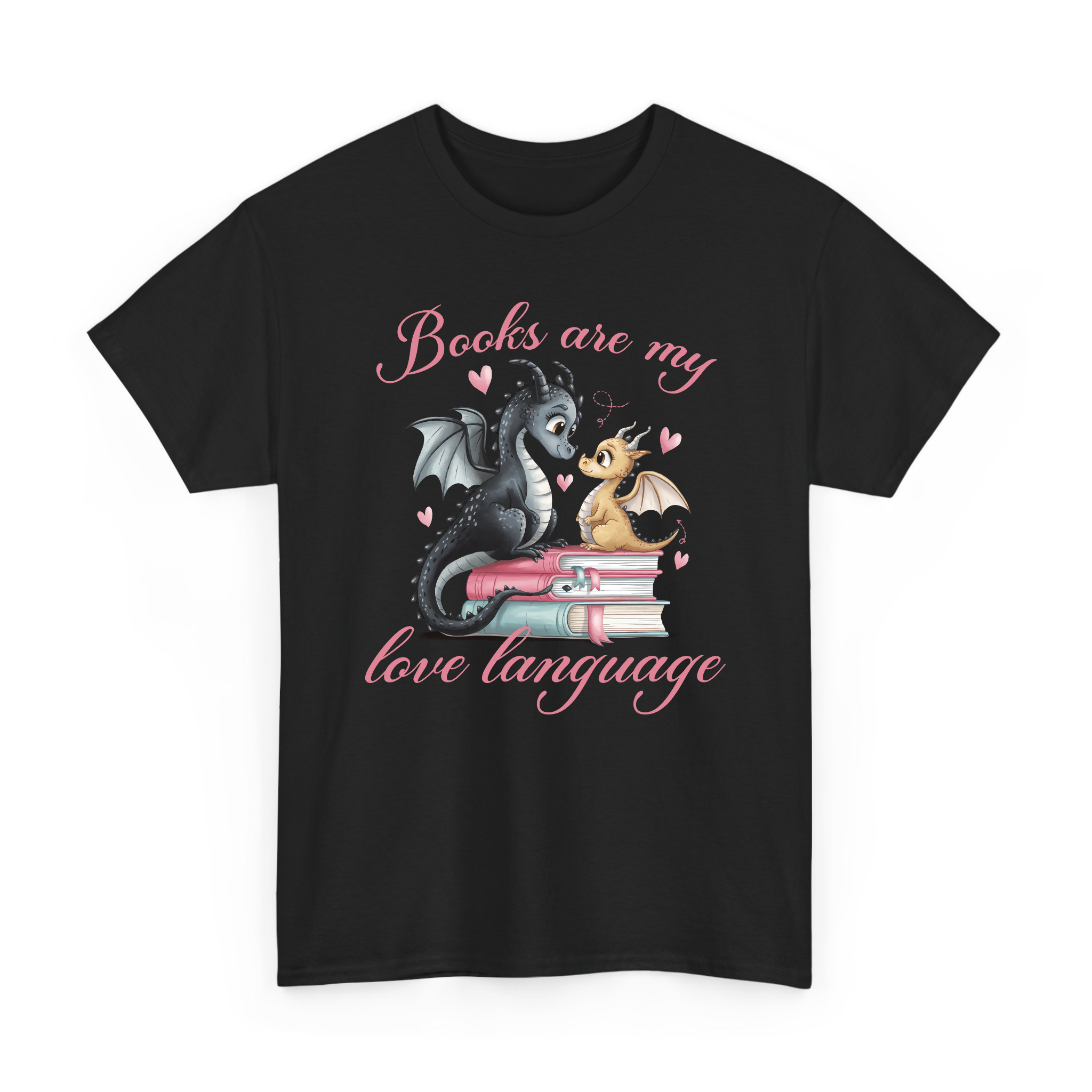 Books Are My Love Language Dragon Book Valentine T-shirt