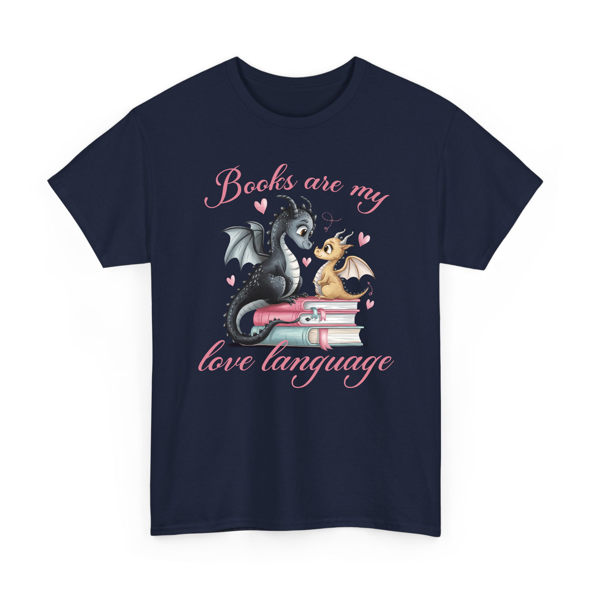 Books Are My Love Language Dragon Book Valentine T-shirt