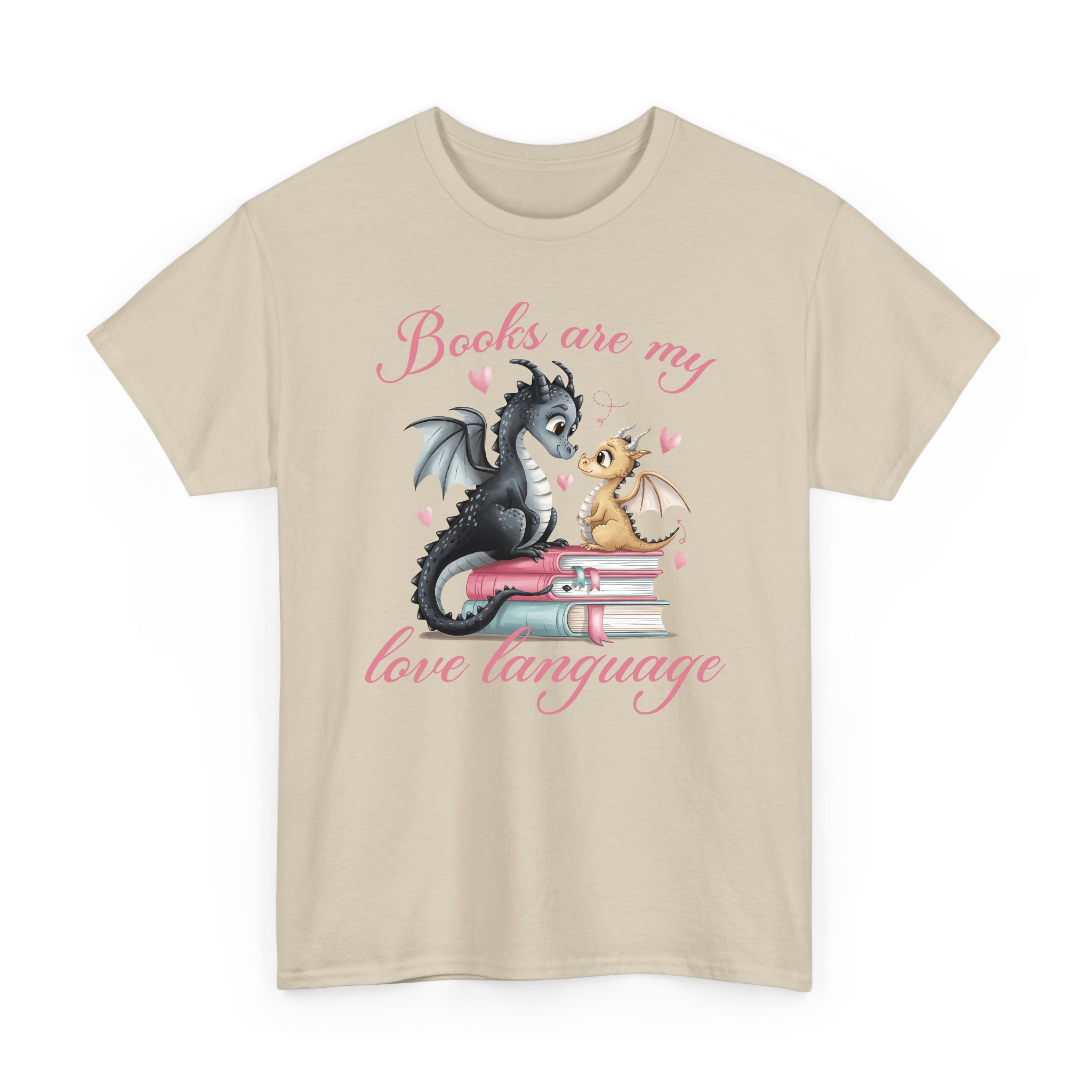Books Are My Love Language Dragon Book Valentine T-shirt