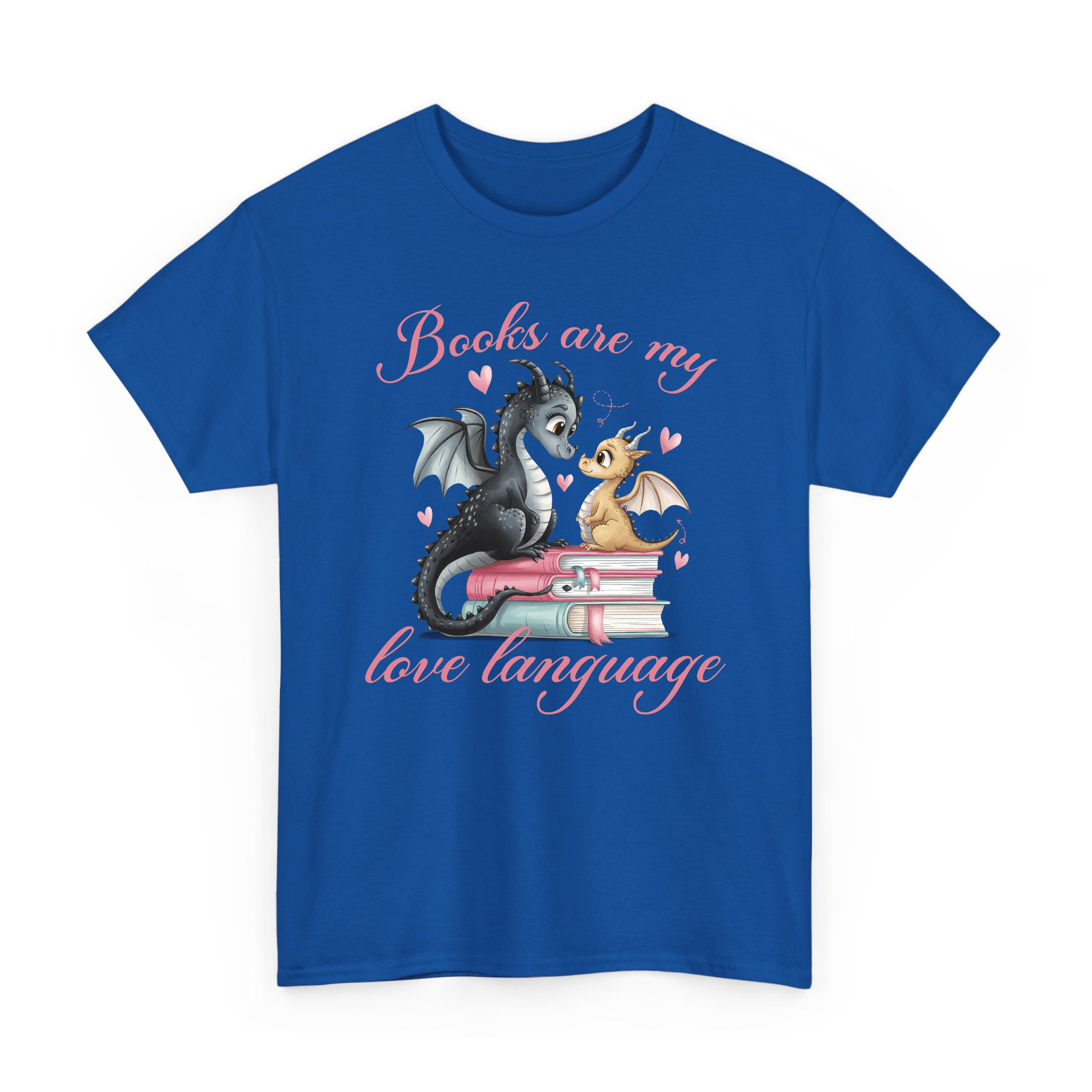 Books Are My Love Language Dragon Book Valentine T-shirt