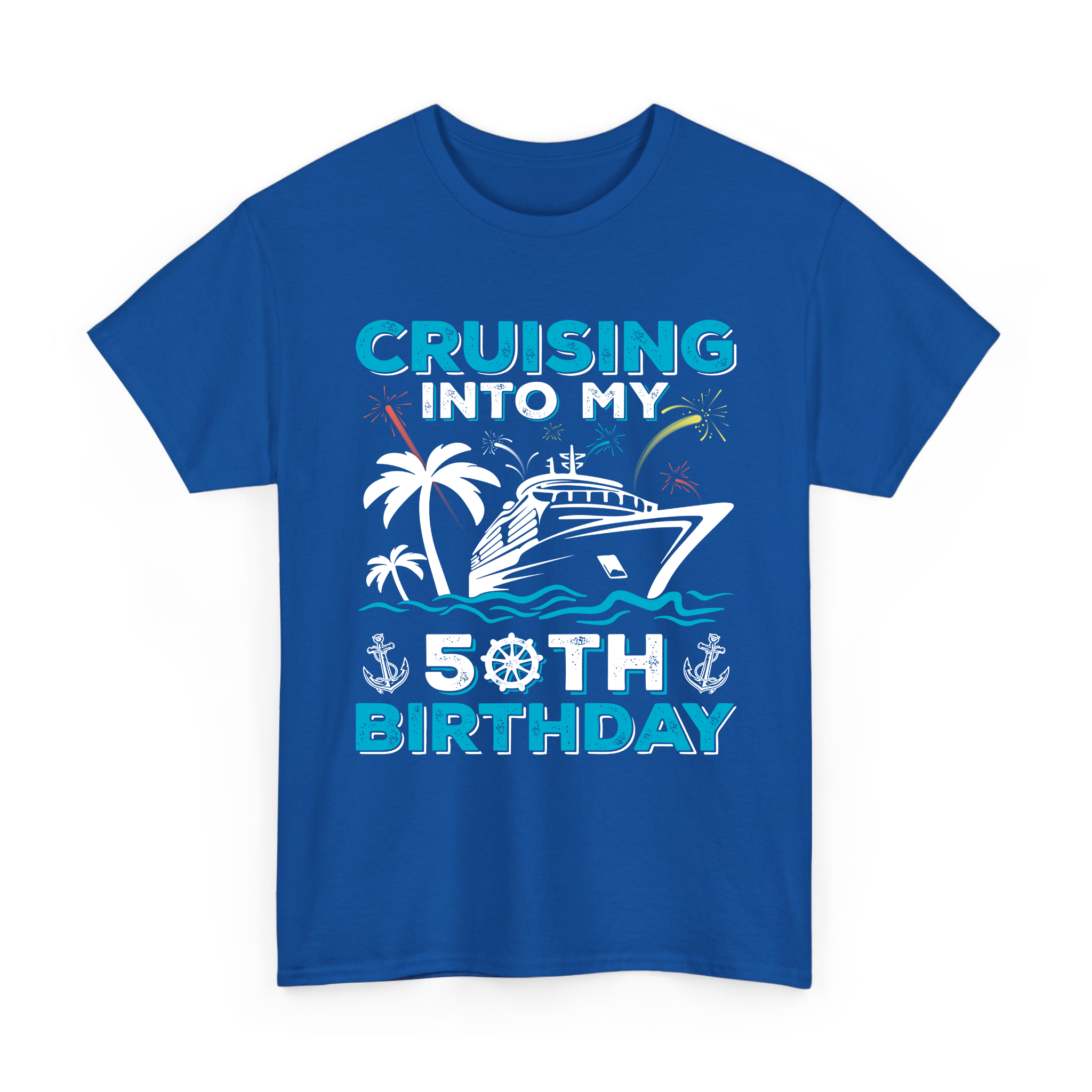 Cruising Into My 50th Birthday T-shirt, 50 Year Old Cruise Birthday